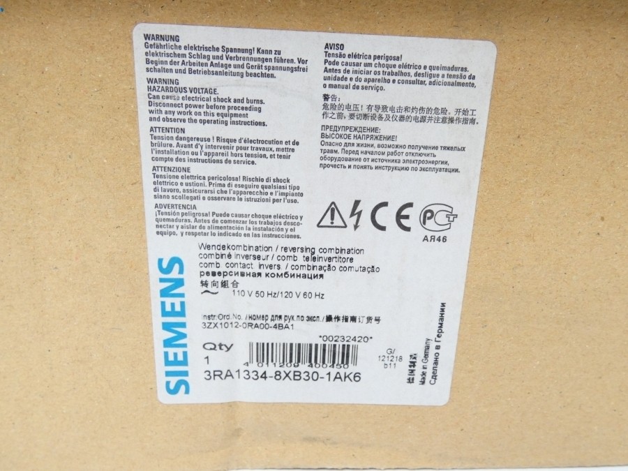 SIEMENS 3RA1334-8XB30-1AK6 110/120 NSMP