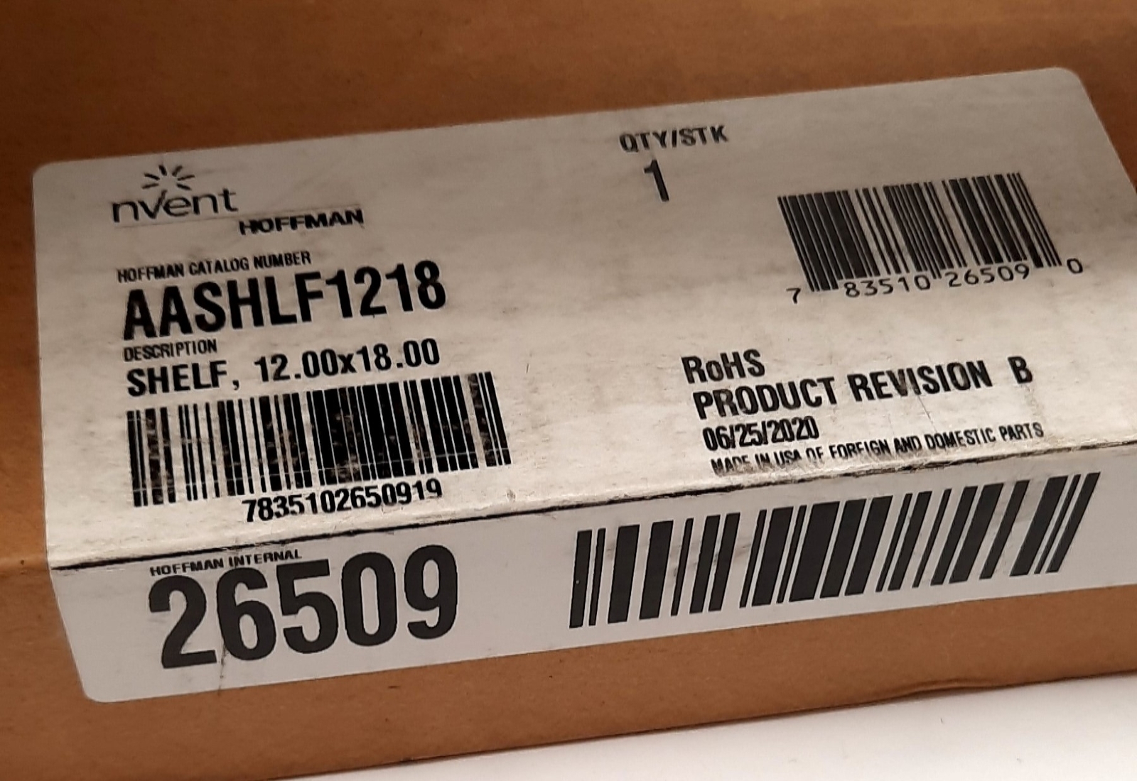 Nvent AASHLF1218 Wall Mount Folding Shelf Steel 150Lb Capacity 18 x 12″