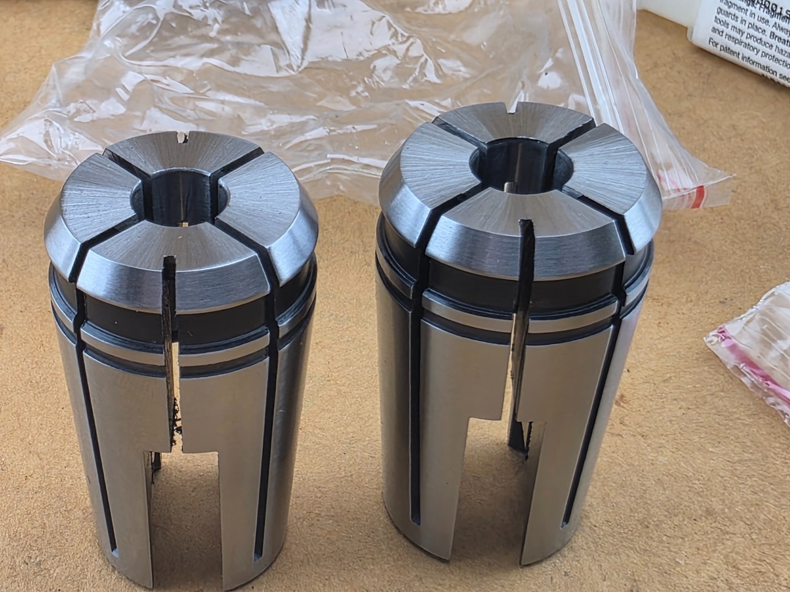 TWO NEW ERICKSON 75TGST050, 1/2″ Single Angle Coolant Style Solid Tap Collet