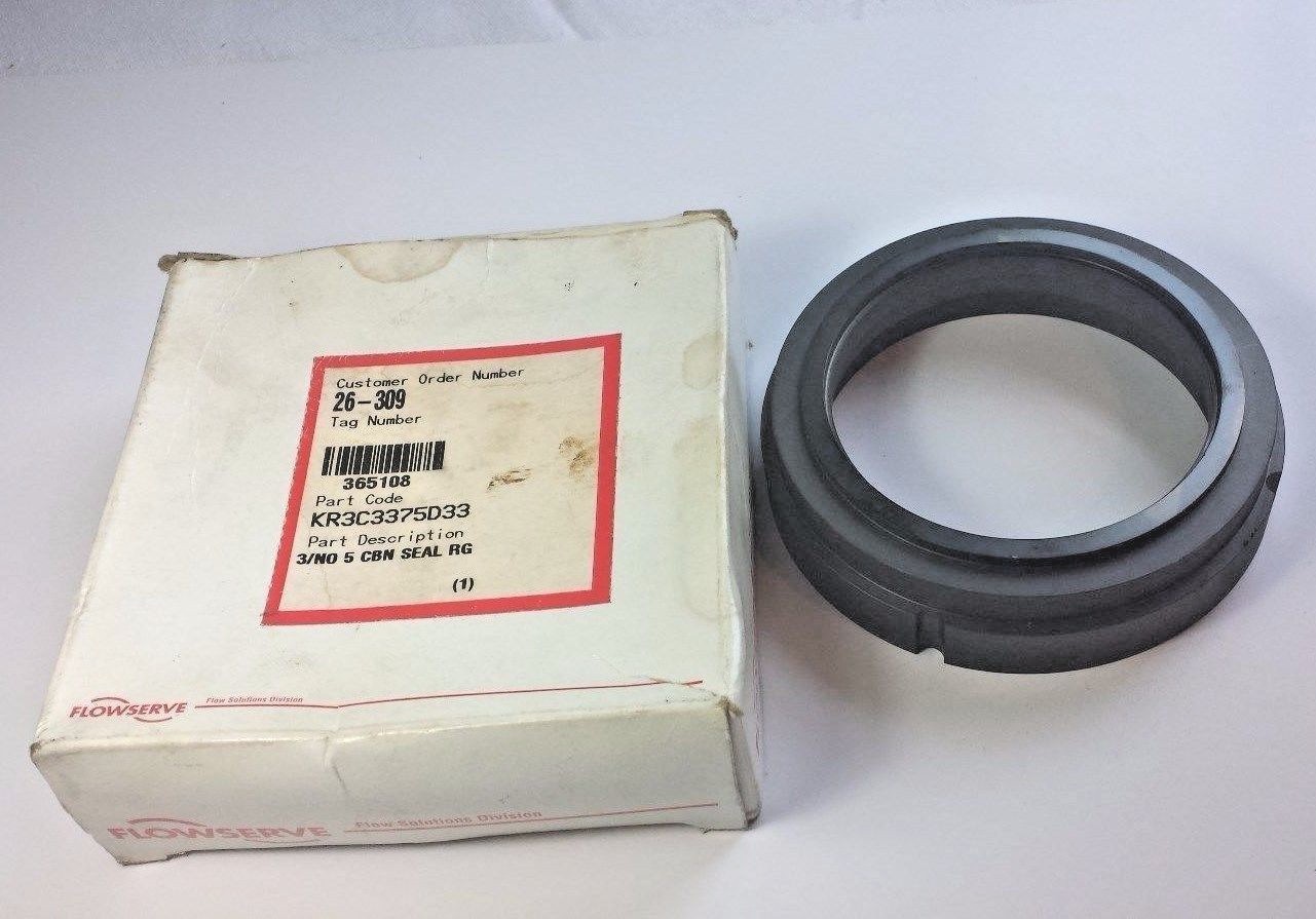 Flowserve KR3C3375D33 2-1/4″ ID Carbon Seal Ring, 3/NO 5 CBN Seal Ring