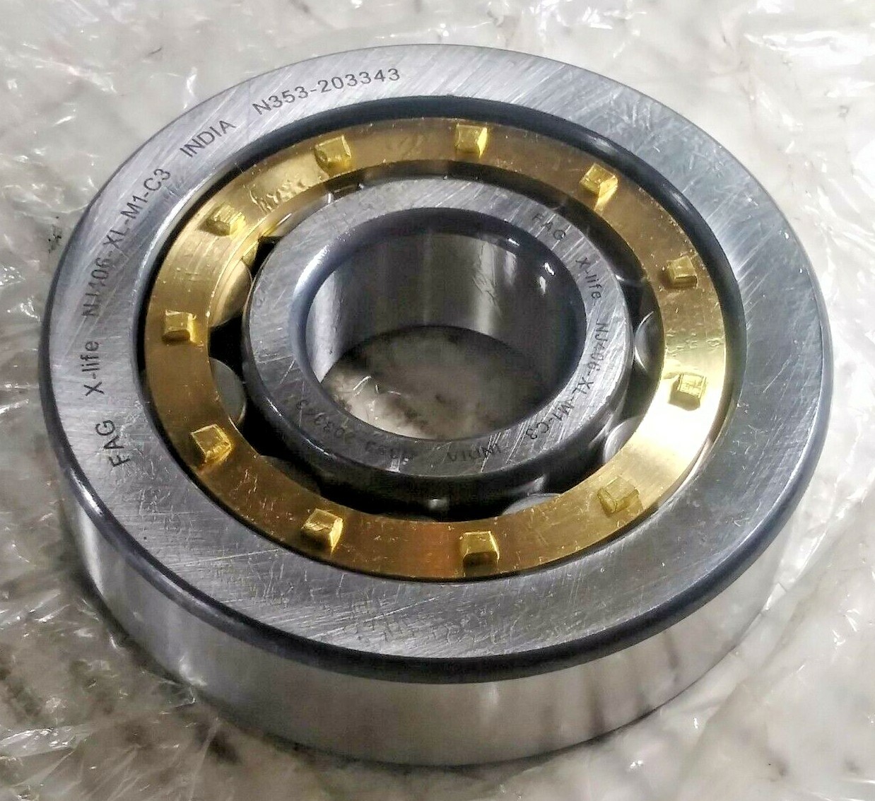 1 NEW FAG NJ406-XL-M1-C3 CYLINDRICAL ROLLER BEARING NIB/NNB ***MAKE OFFER***