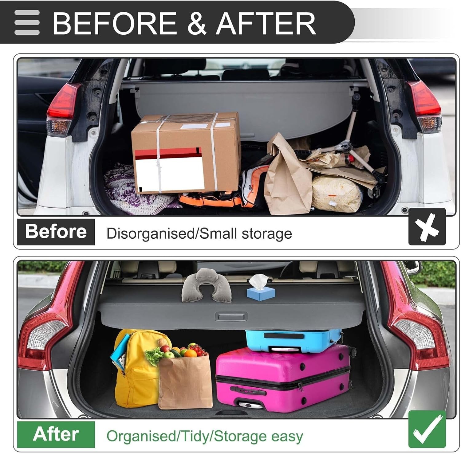 Trunk Cargo Security Cover for Ford Explorer ST Sport XLT – Enhanced Privacy, UV