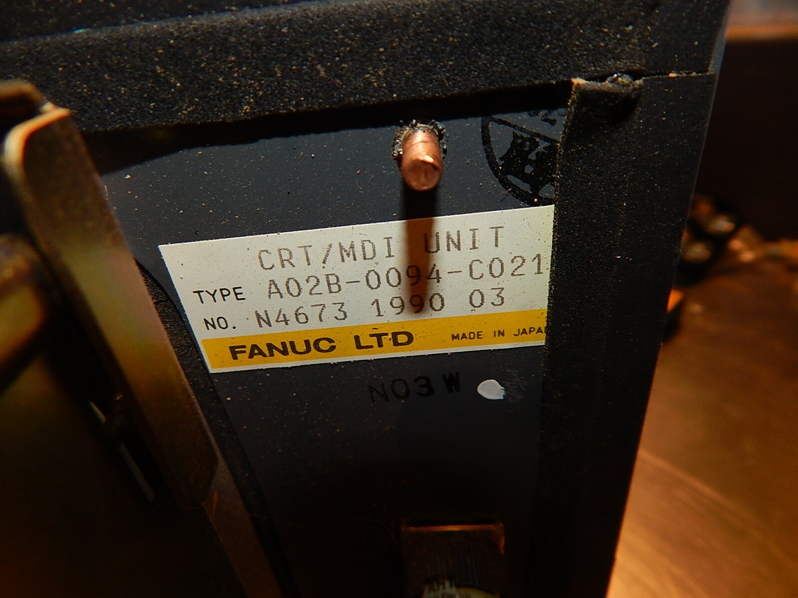 Fanuc A02B-0094-C021 CRT/MDI Unit N4673 1990 03 Keyboard N860-3161-T001-03A