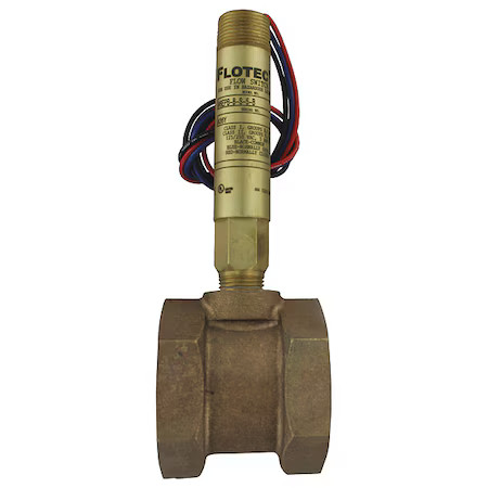 Dwyer Instruments V6epb-B-S-5-B Mini-Size Flow Switch, Brass Upper And Lower