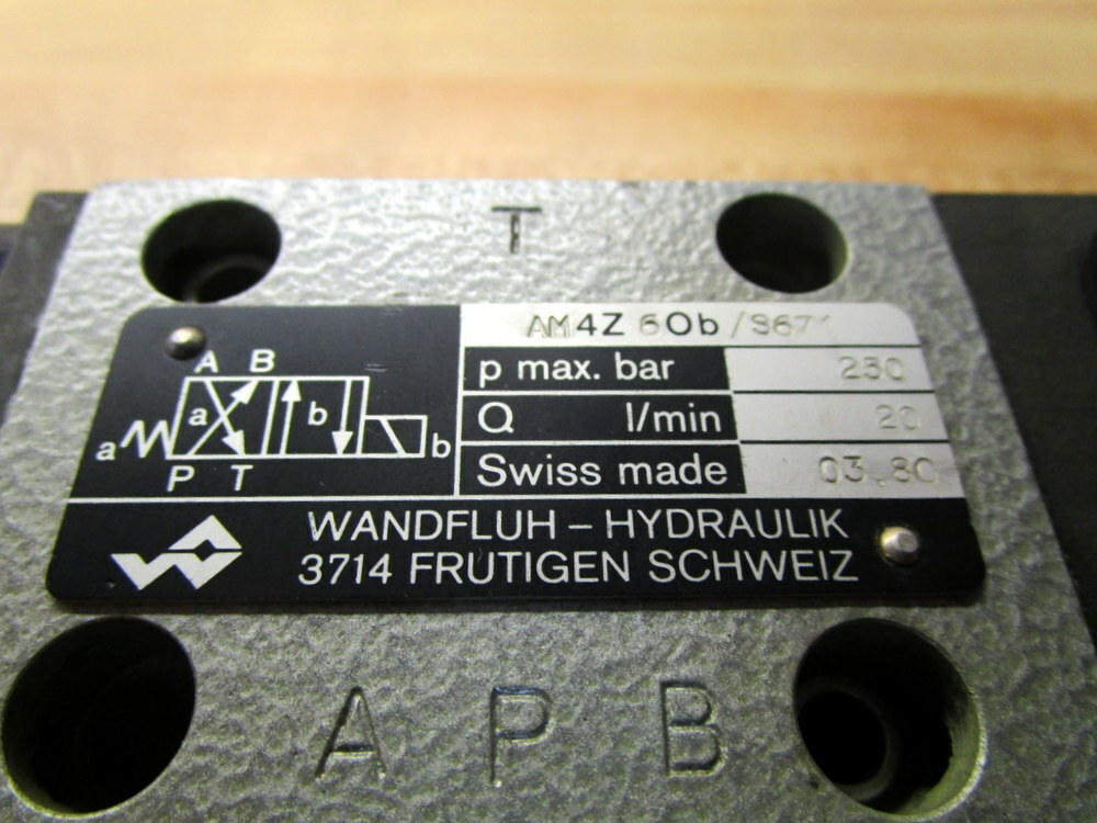 Wandfluh AM4Z6OB/S67 Valve AM4Z6OBS67