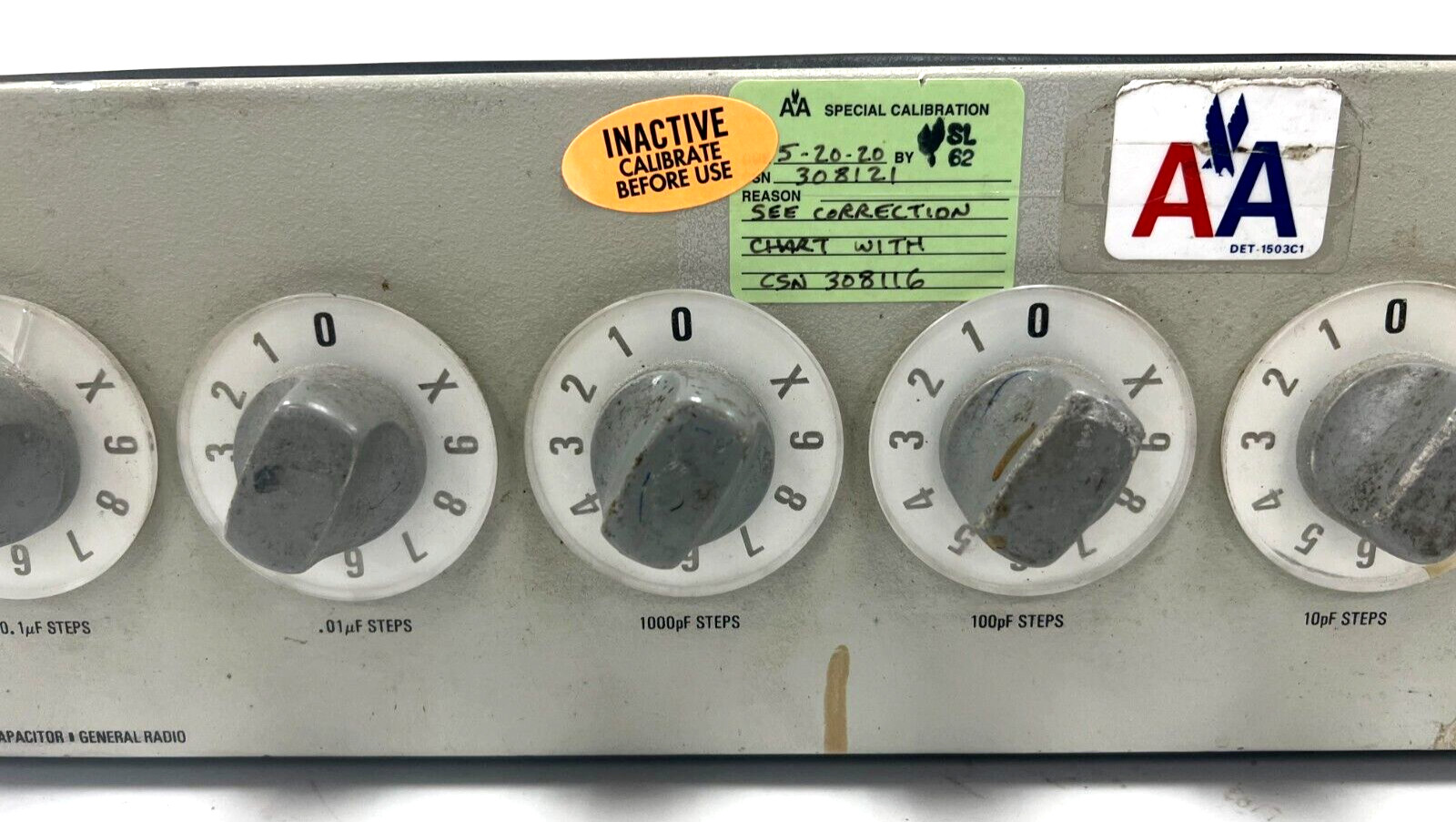 GENERAL RADIO 1413 PRECISION DECADE CAPACITOR