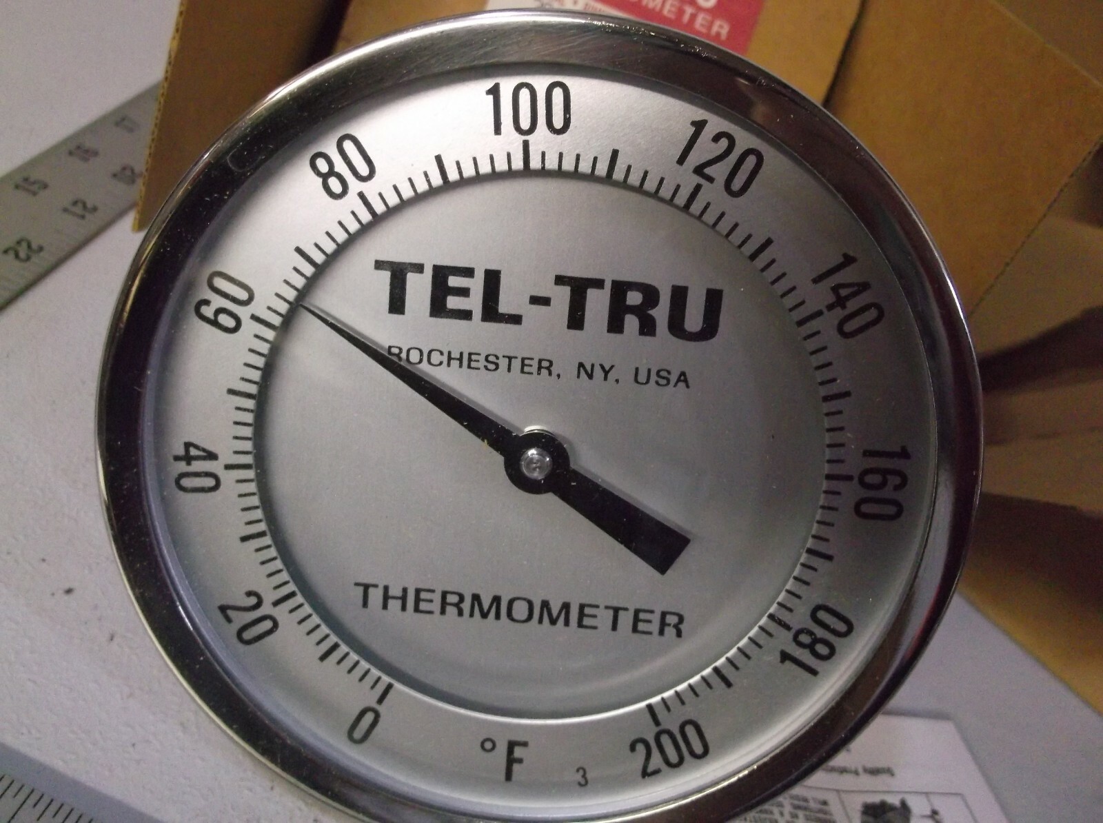 TEL-TRU GT500R THERMOMETER 0/200F 6″ STEM 38100650 STAINLESS STEEL