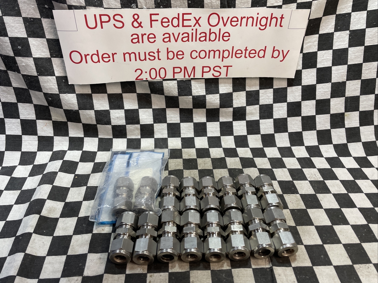SWAGELOK SS-810-6, SS8106, UNION 1/2″, LOT OF 16, SHIPSAMEDAY#1326V5