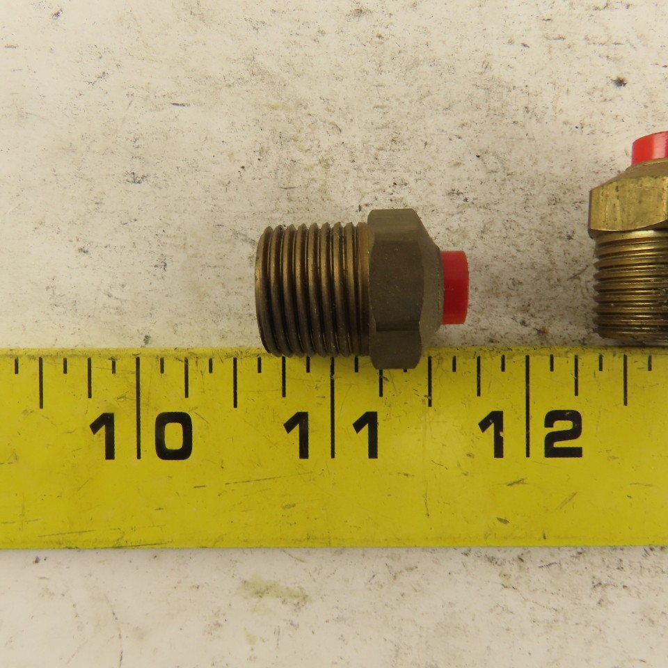 3/8″ NPT x 1/4″ Nylon Push To Connect Brass Straight Connector Lot Of 2