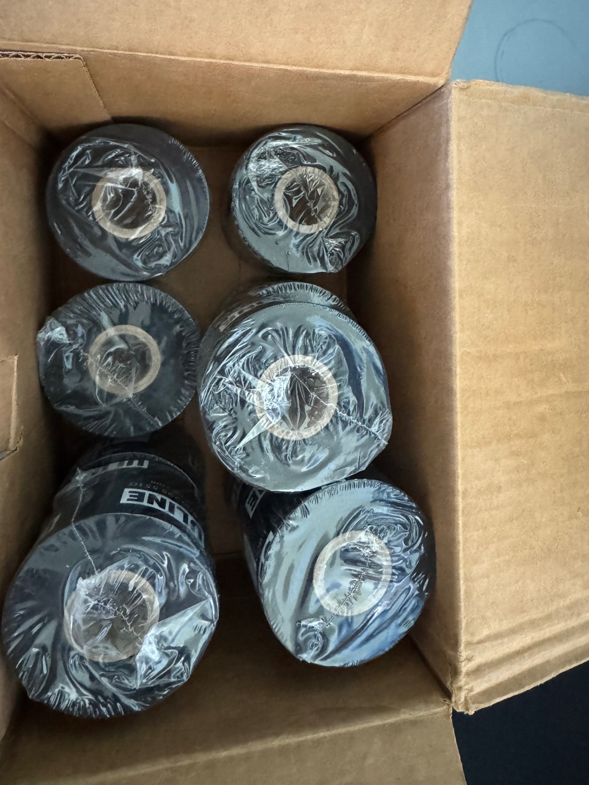 Lot of 9 Uline S-6938 2.36″ x 1476′ Wax Thermal Transfer Ribbon