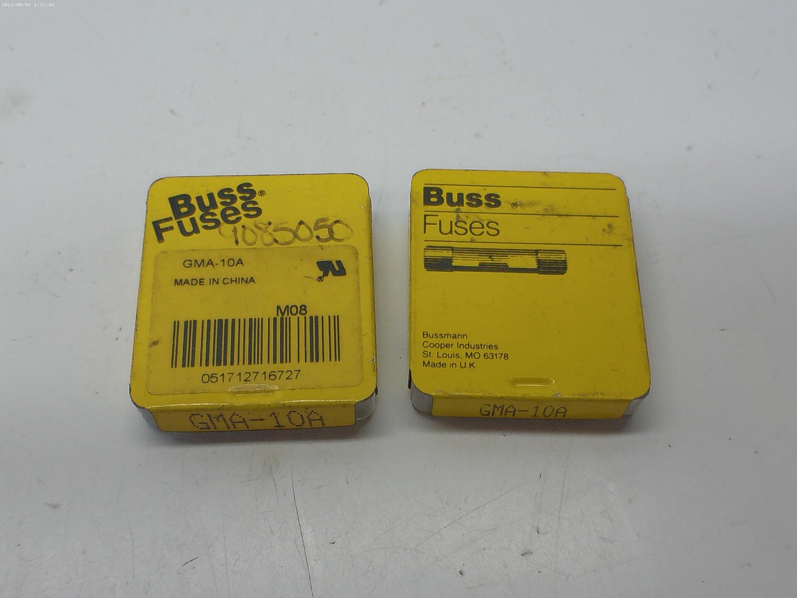 BUSSMANN GMA-10A FUSE LOT OF 2 PKG OF 4 NSMP