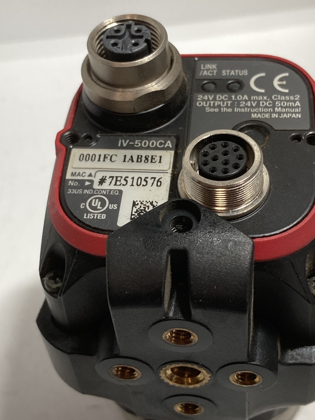 KEYENCE IV-500CA VISION SENSOR STANDARD DISTANCE COLOR AUTO FOCUS MODEL 24VDC