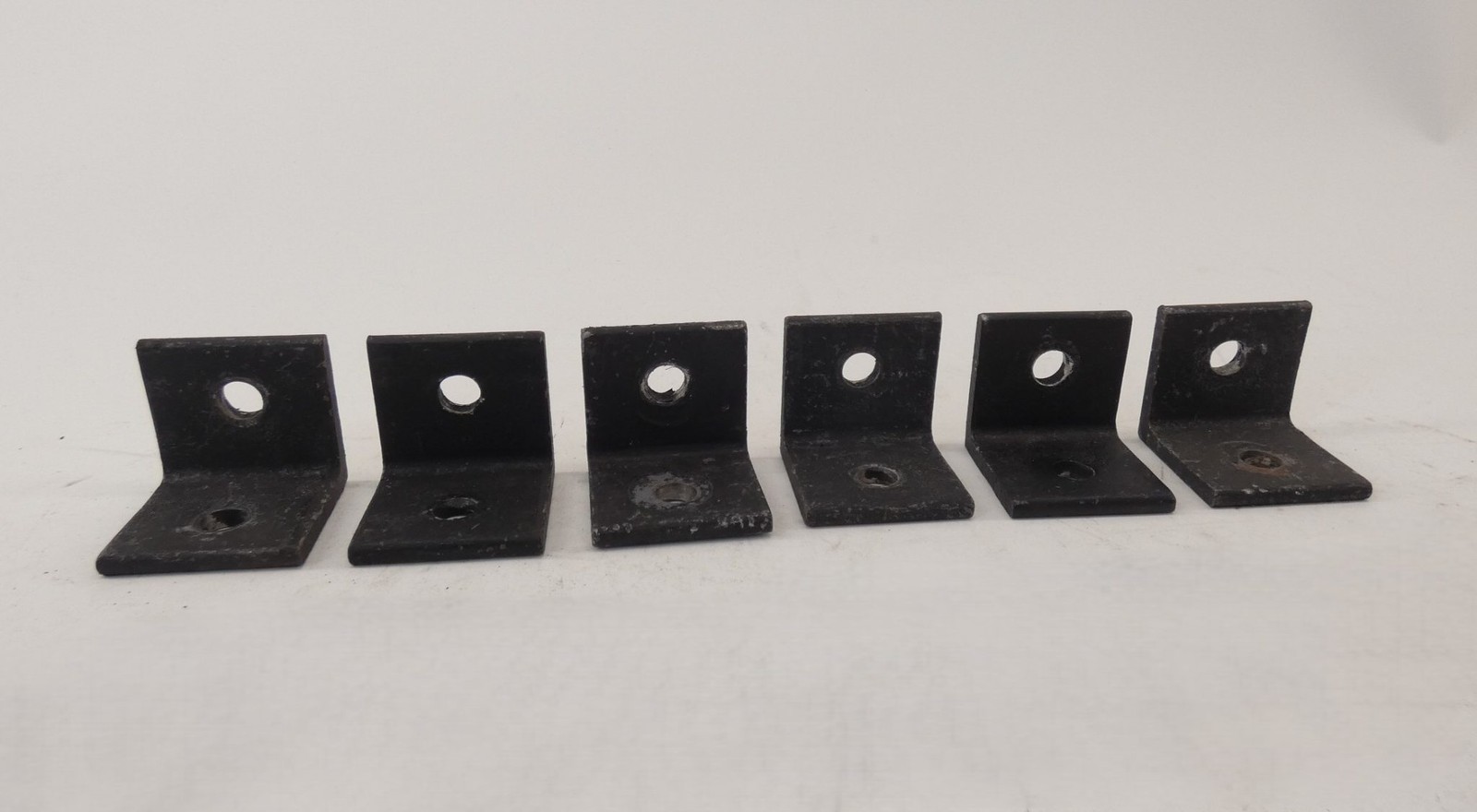*Lot of 6* 2 Hole Corner Angle Bracket Fitting Black