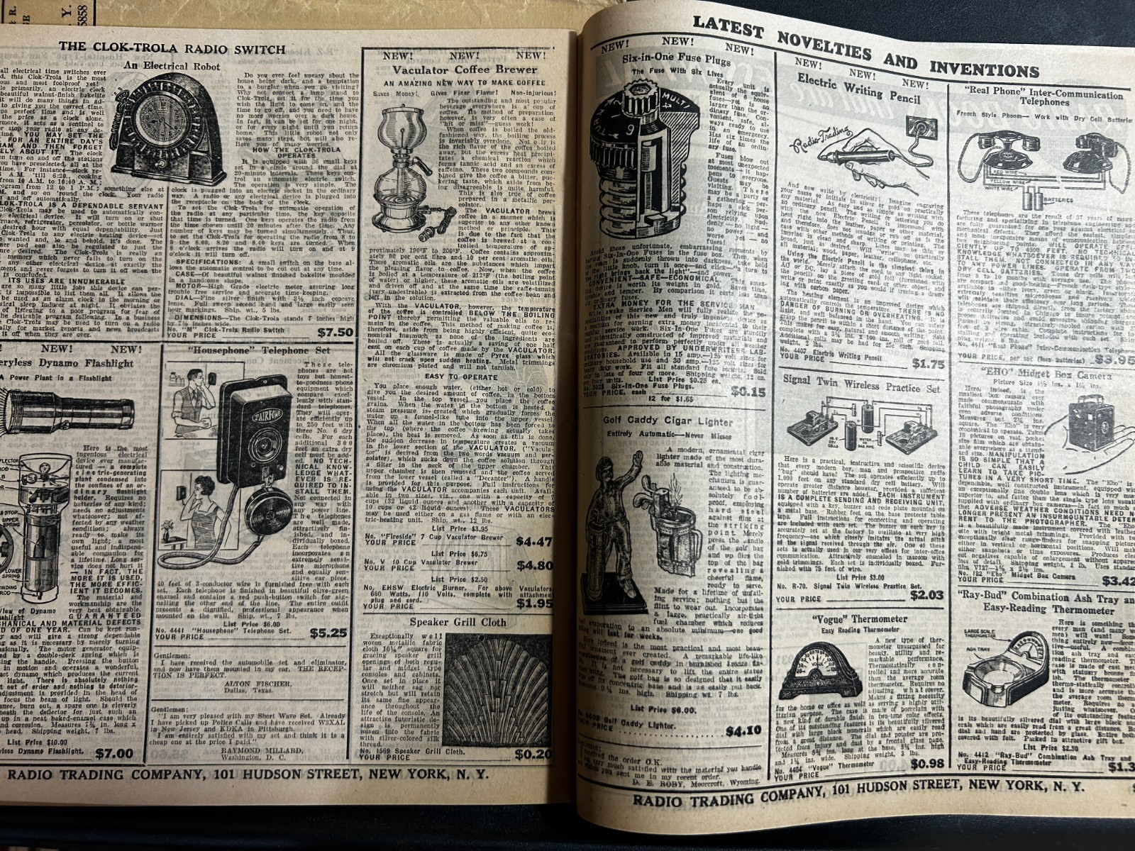 Radio Trading Co. Vintage 1935 Catalog Short Wave Treatise Radio Parts Speakers