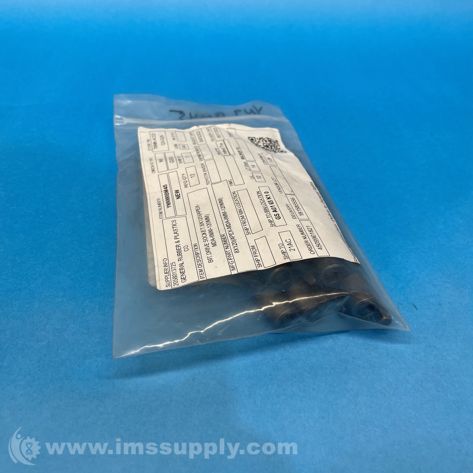 Apex MDA-8MM-120MM Bag of 12 8mm 1/4” Hex Power Drive Nutsetters FNFP