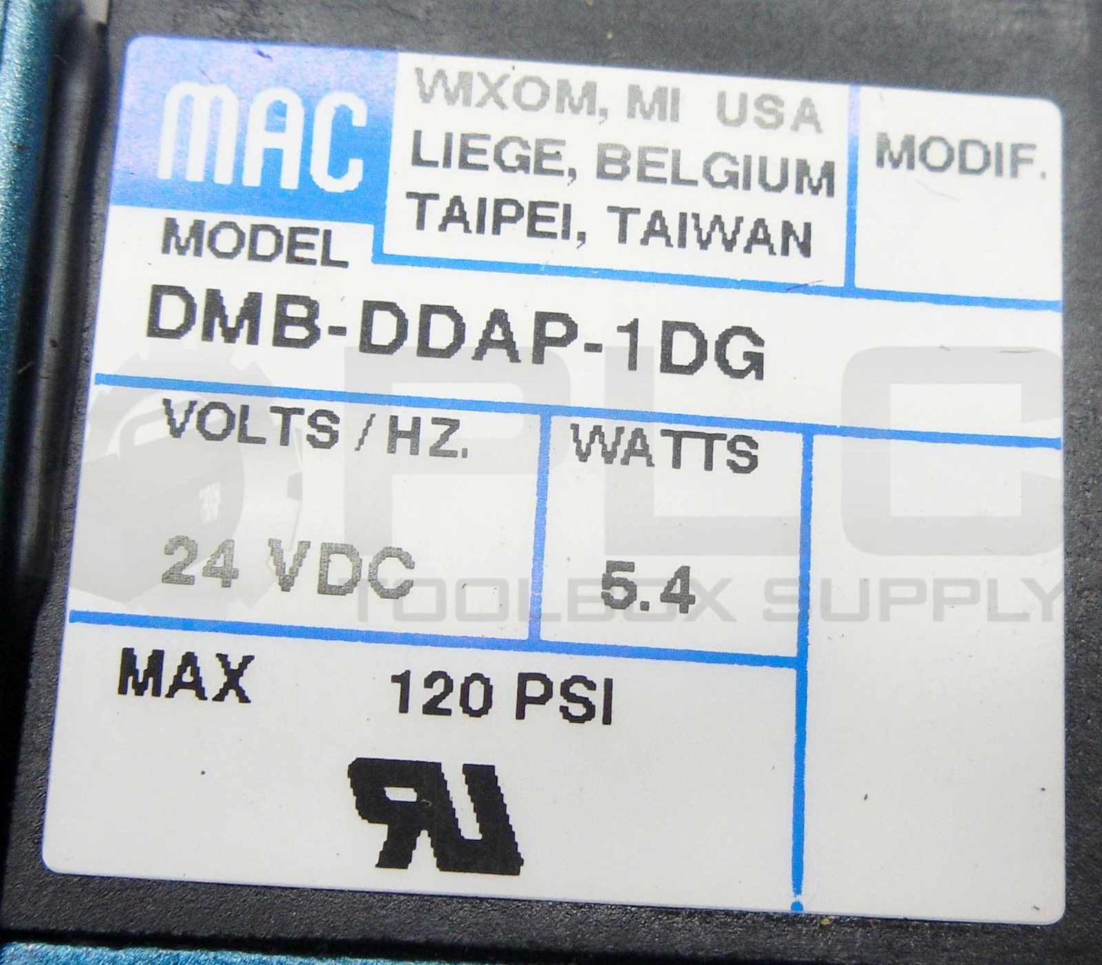 NEW MAC 92B-AAF-BJA-DM-DDAP-1DG SOLENOID VALVE 20 TO 120 PSI W/DMB-DDAP-1DG