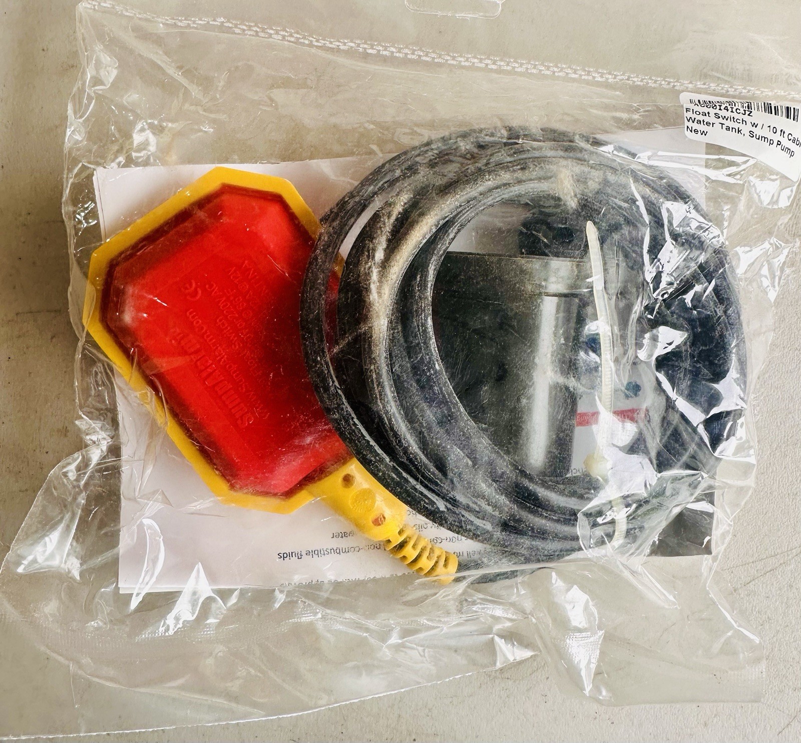 SUMP Alarm Float Switch 10 ft X000I4ICJZ