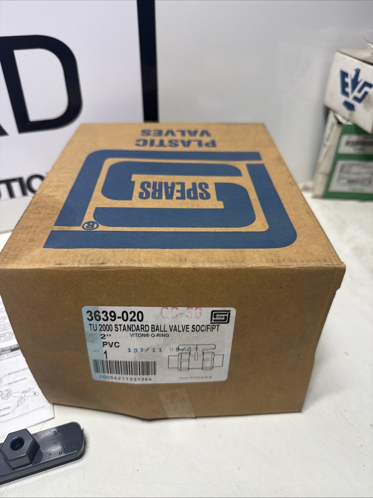 SPEARS 3639-020 TU 2000 STANDARD BALL SOC/FIPT 2″ PVC MADE IN THE USA