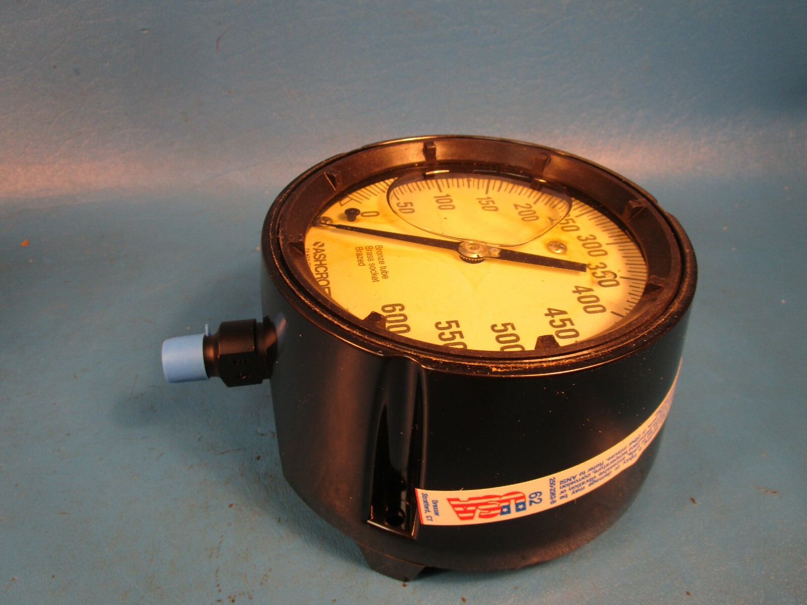 Ashcroft 45-1279-A-SL-02L-600 Duragauge 4 1/2″ Pressure Gauge, 0-600