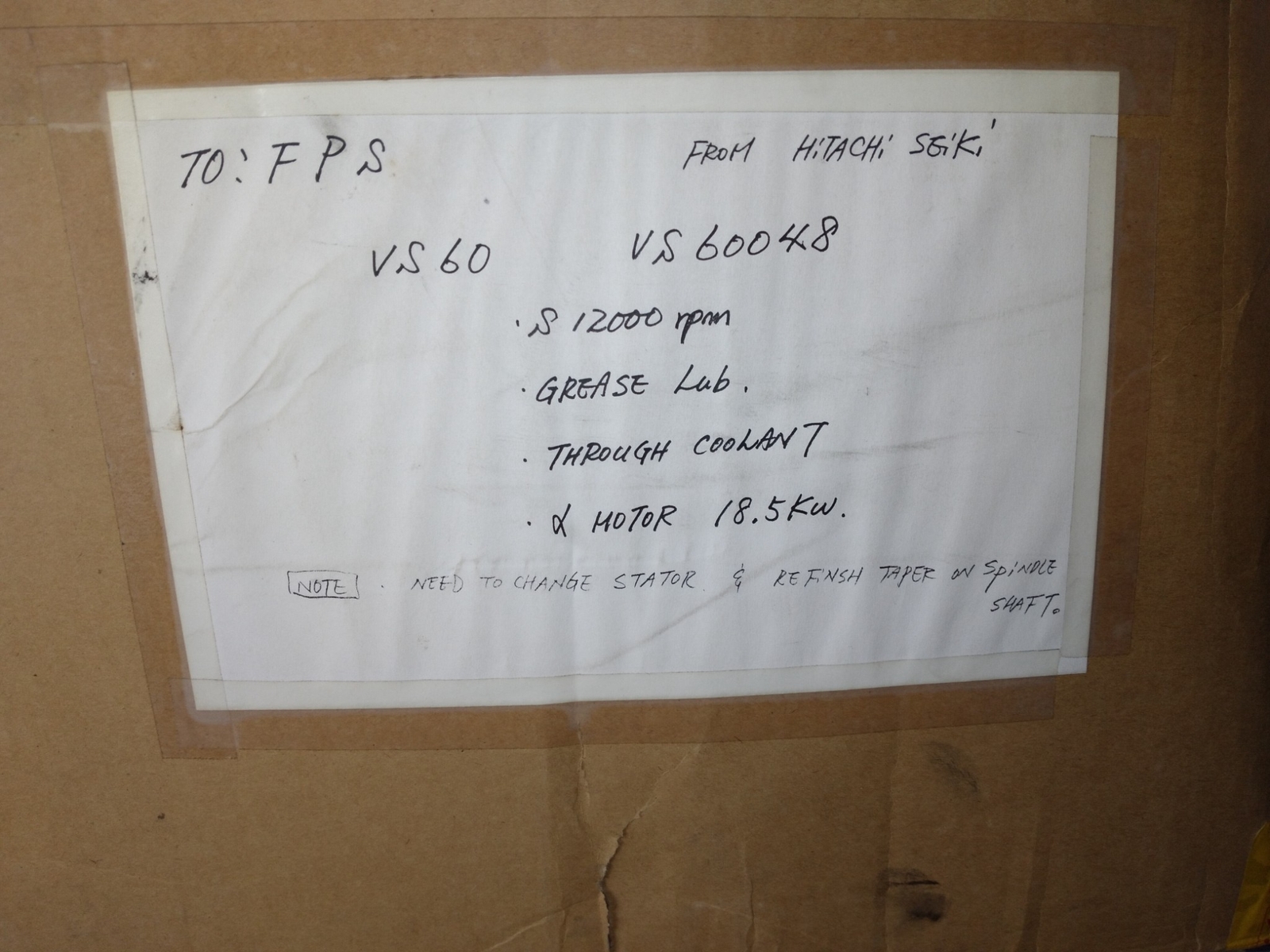 HITACHI VS60048 12000RPM stator fo vs60 18.5 kW