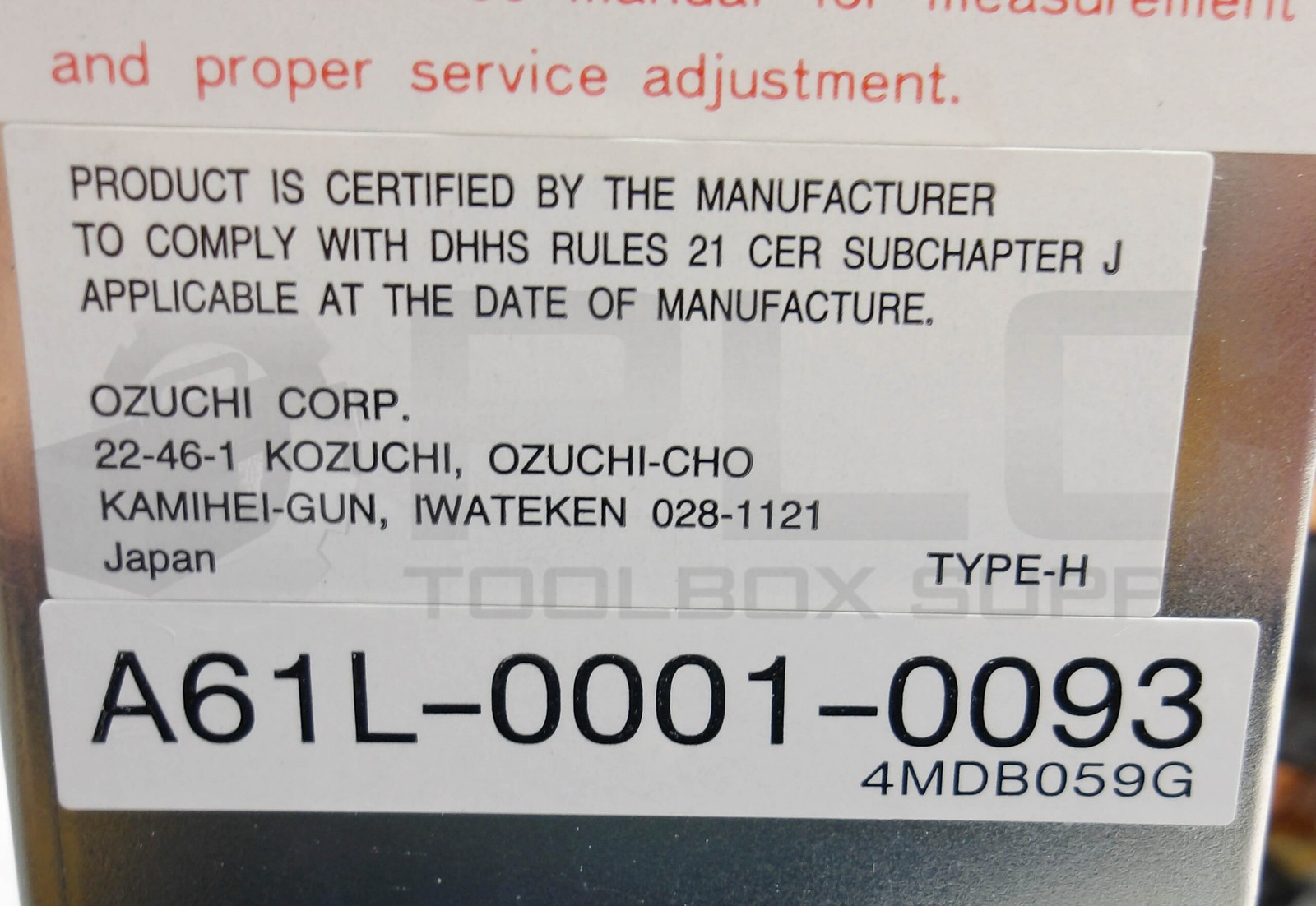 NEW FANUC A61L-0001-0093 MONITOR W/ OZUCHI D9MM-11E 9″ SCREEN