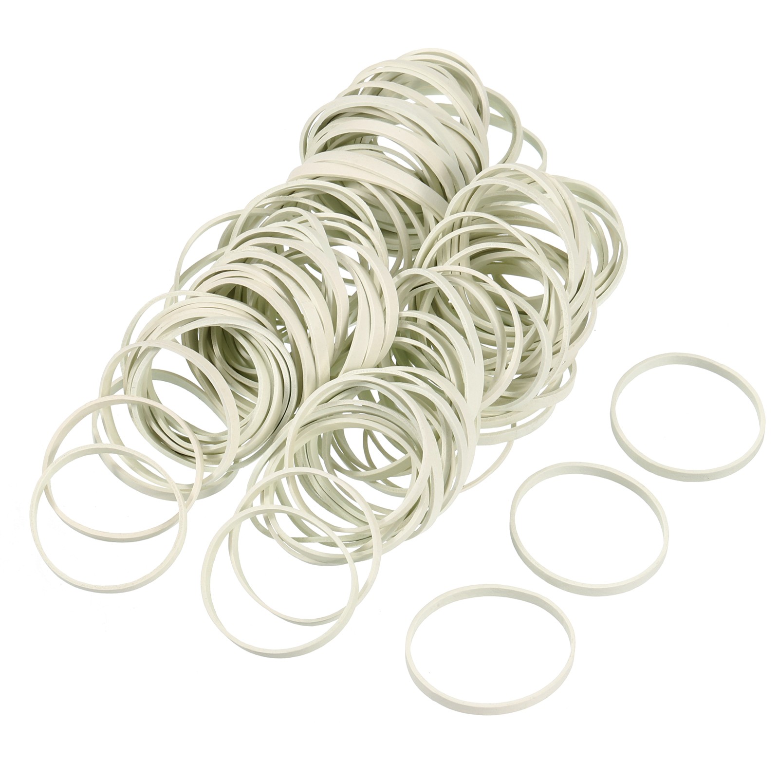 120 Pack Rubber Band Stretchable Elastic Band White 45mm x 4mm Hair Rubber Bands