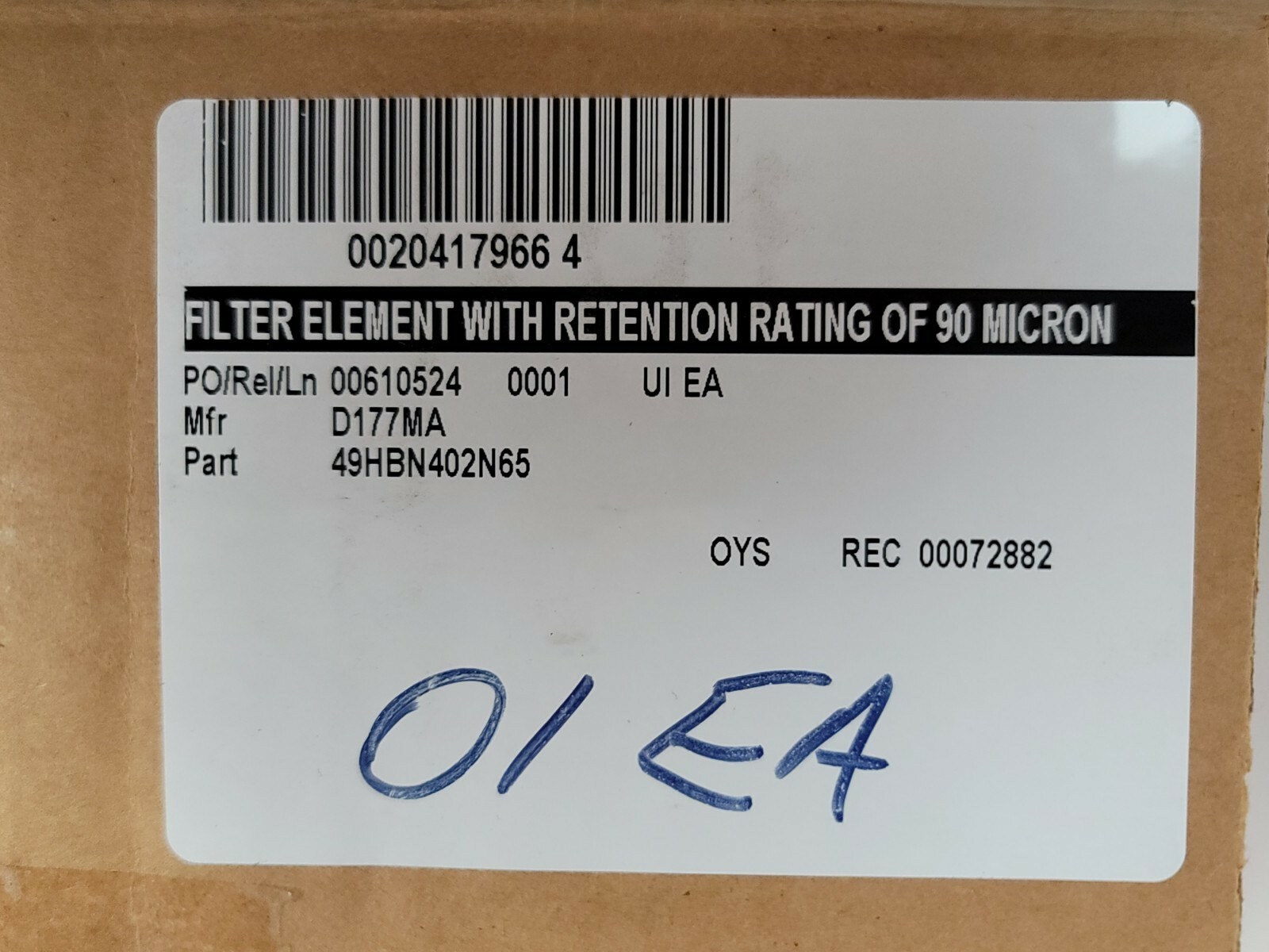 NEW SPX FLOW DOLLINGER 49HBN402N65 FILER ELEMENT D177MA SWND2 8402551