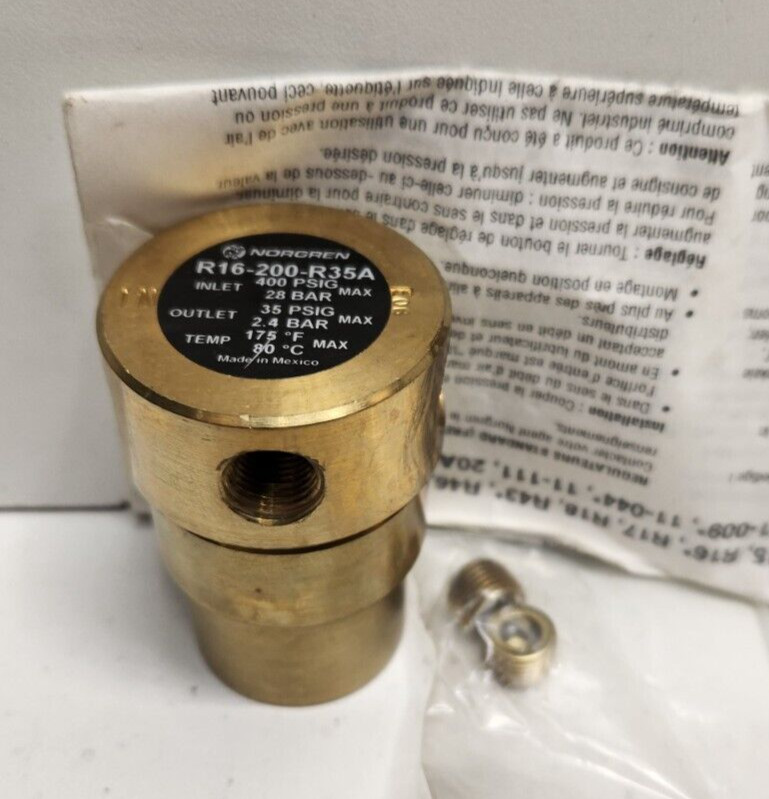 NEW OLD STOCK! NORGREN 1/4″ NPT 35 PSI PNEUMATIC REGULATOR R16-200-R35A