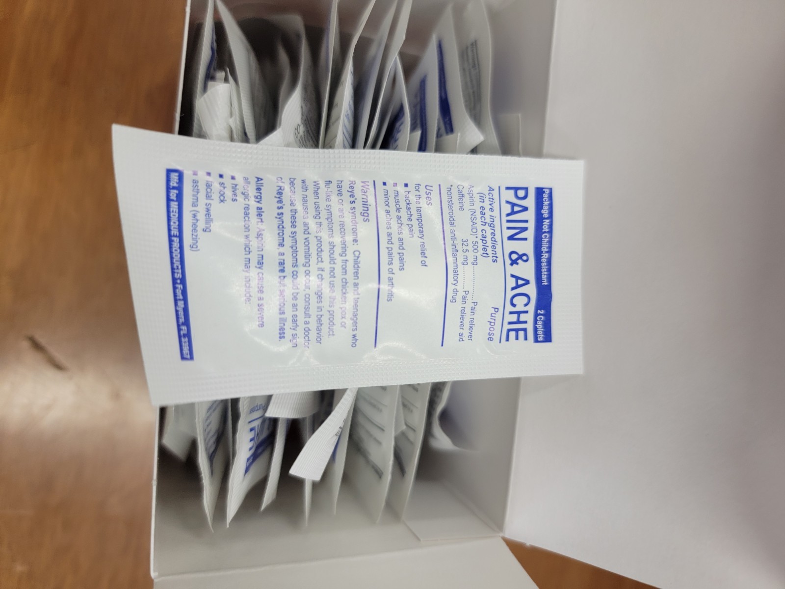 MEDI-FIRST 882180 Pain/Ache,500mg,5 Boxes, PK400. Exp 3/25, Great For Hangovers