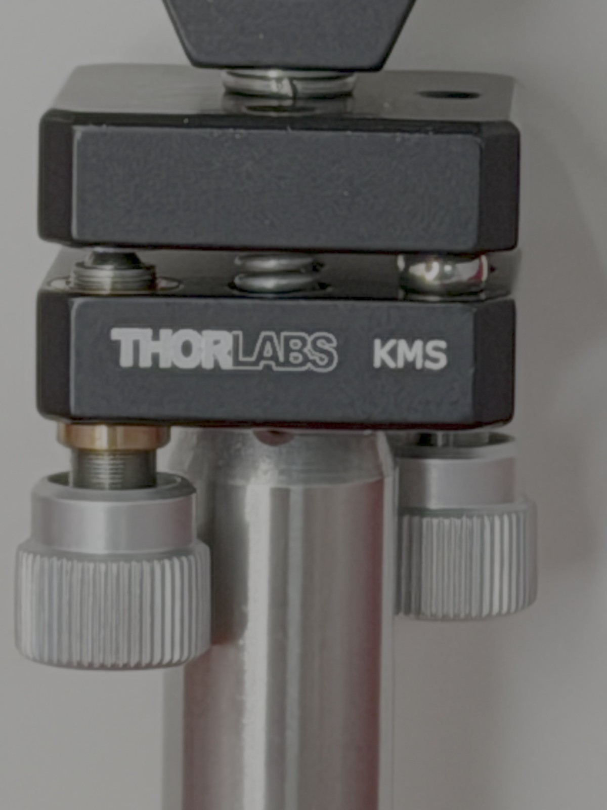 Thorlabs PRM05 Rotation Mount for .5” Optics on Thir KMS Tilt Stage w/ Post