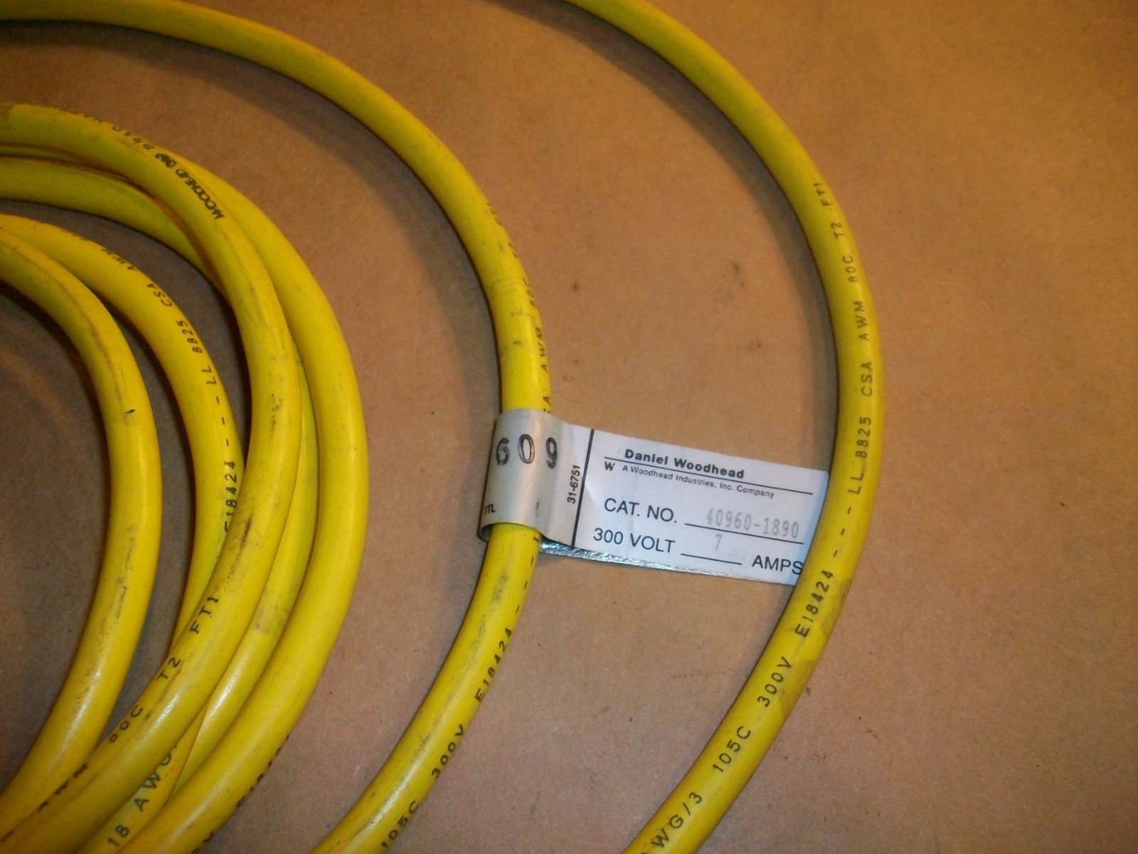 WOODHEAD Molded Cord Set 40960-1890 3 pole female NEW