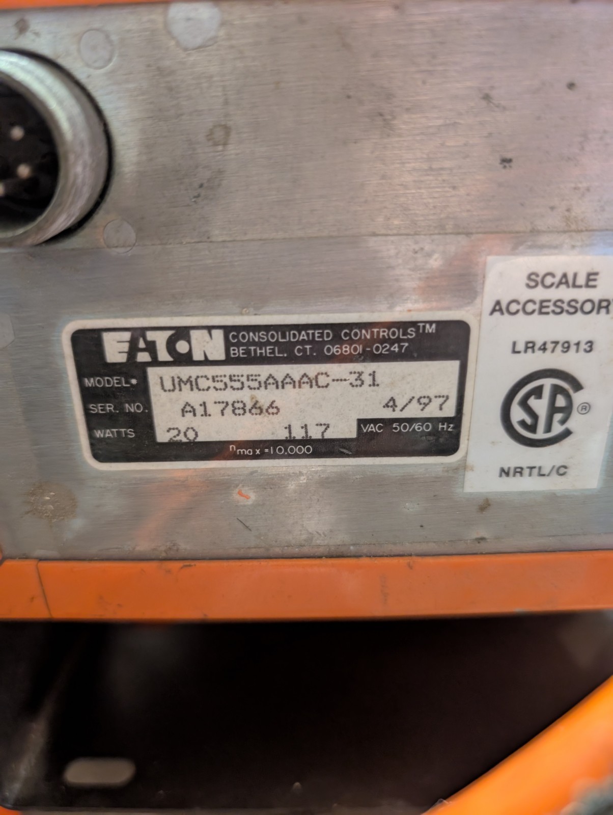 EATON UMC555AAAC-31 With RICE LAKE SP2000 / SP2000 (USED) Scale Display/Printer