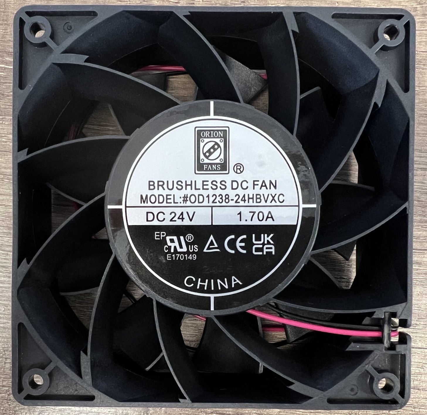 Orion Fans OD1238-24HBVXC FAN DC 120X38 24V 226cfm vane axial