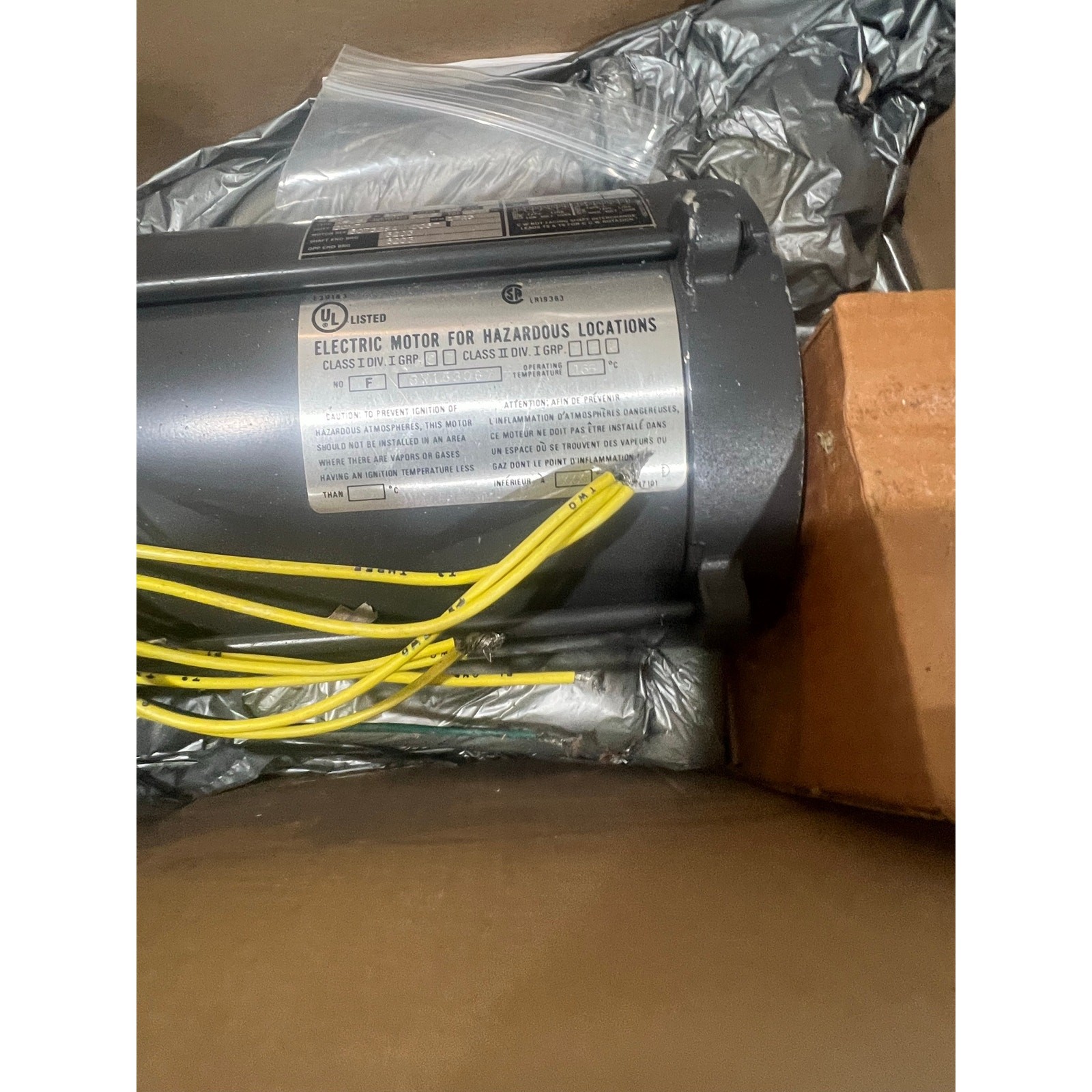 US Electrical Motors FQ70 3/4 HP Hazardous Location Motor J56C 1725 RPM 115V