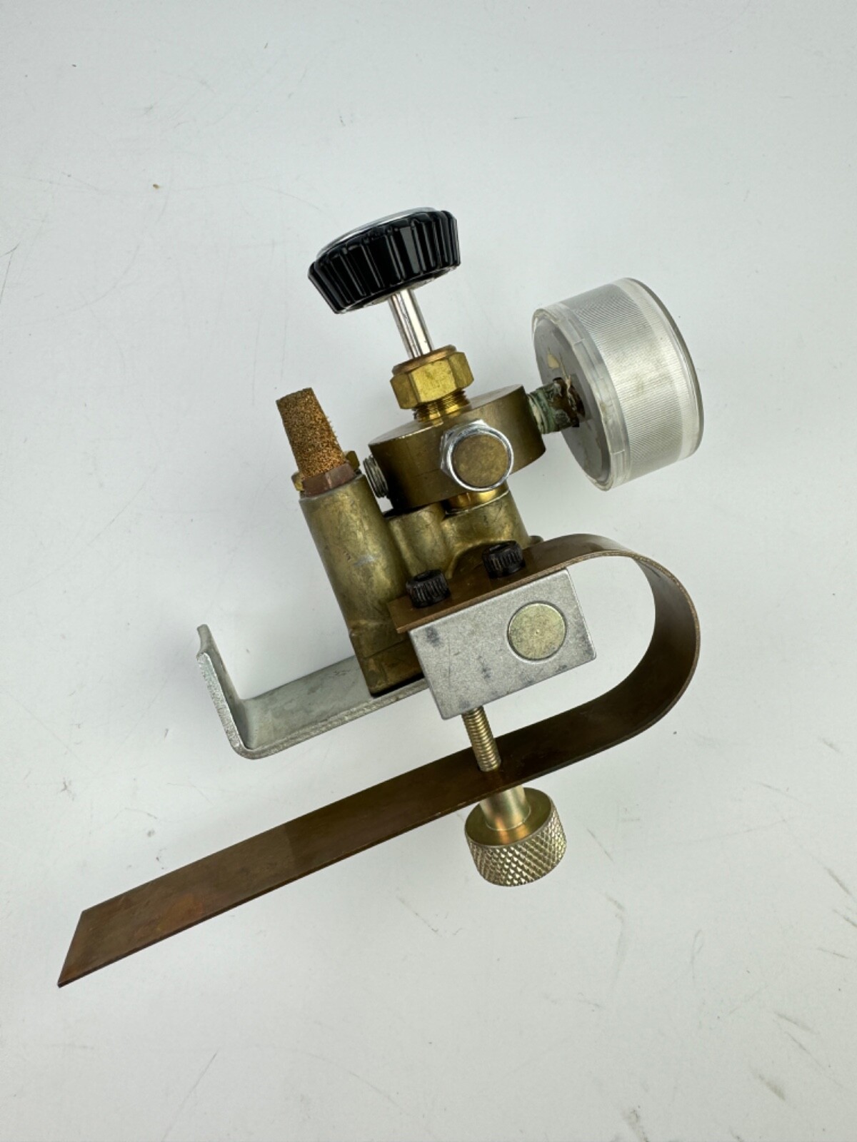 Hoke Valve With Meter 0-160psi Stamped 6NG With Copper Leaf Spring