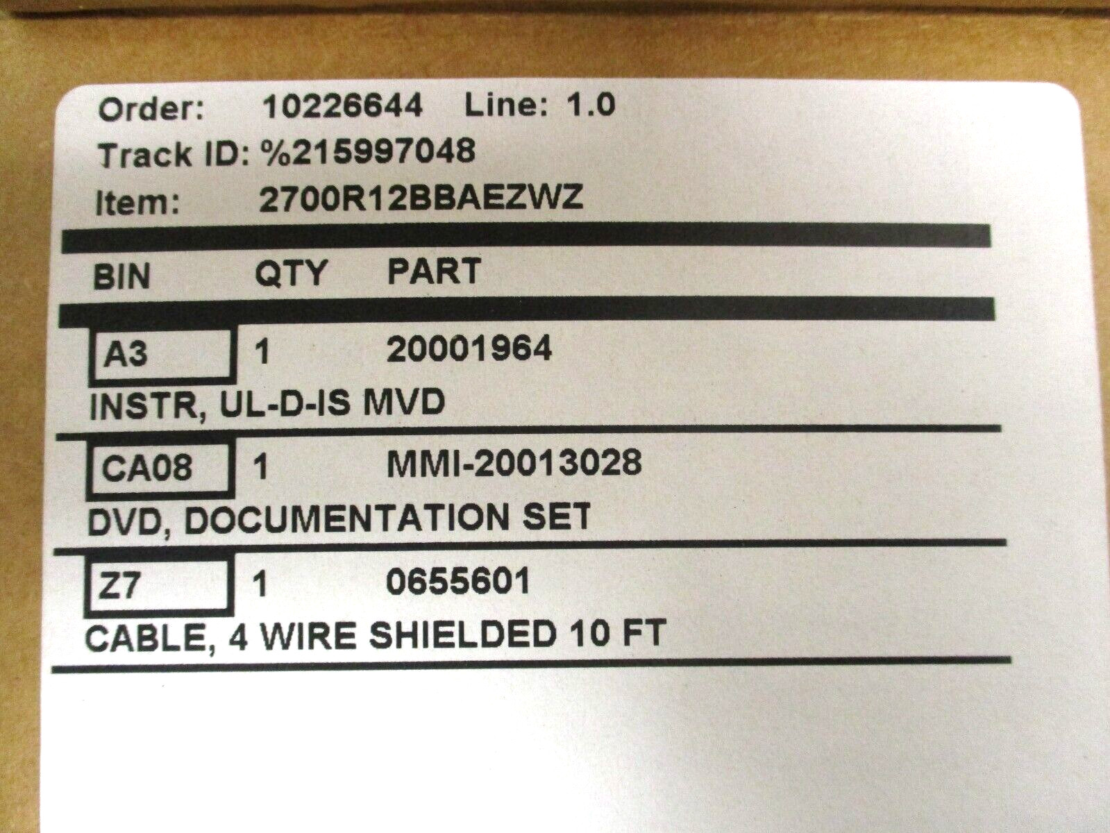 MICRO MOTION , 2700R12 , 10 FOOT CABLE