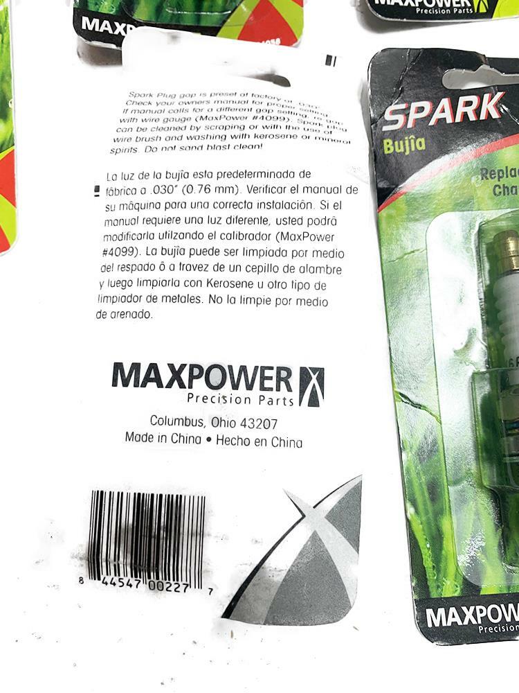 Box of 9 Qty Maxpower 334058 Spark Plug For Riding Mower NEW FREE FAST SHIP