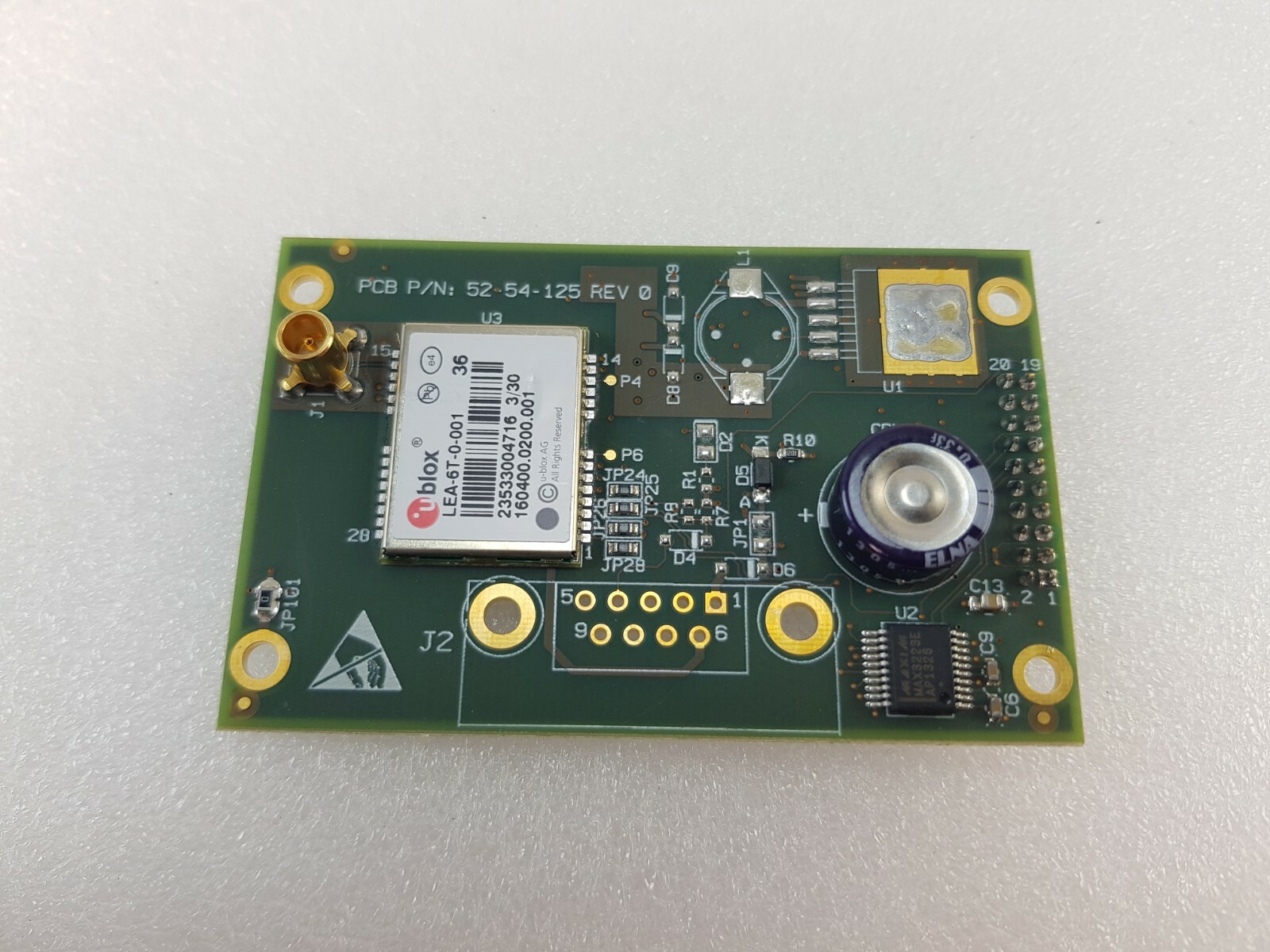 GPS MODULE U-BLOX LEA-6T-0-001, PCB 52-54-125