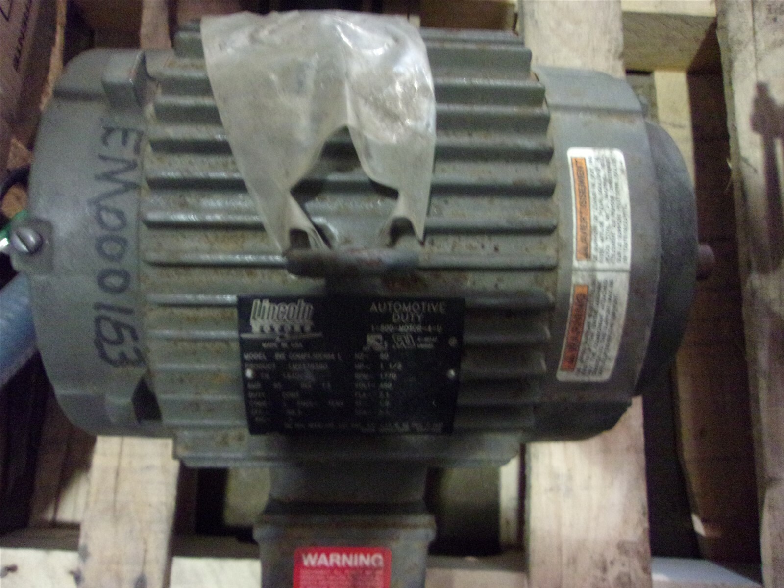 Lincoln Motors BVE CCN4P1.5UCN64L HP 1-1/2 1770RPM *FREE SHIPPING*