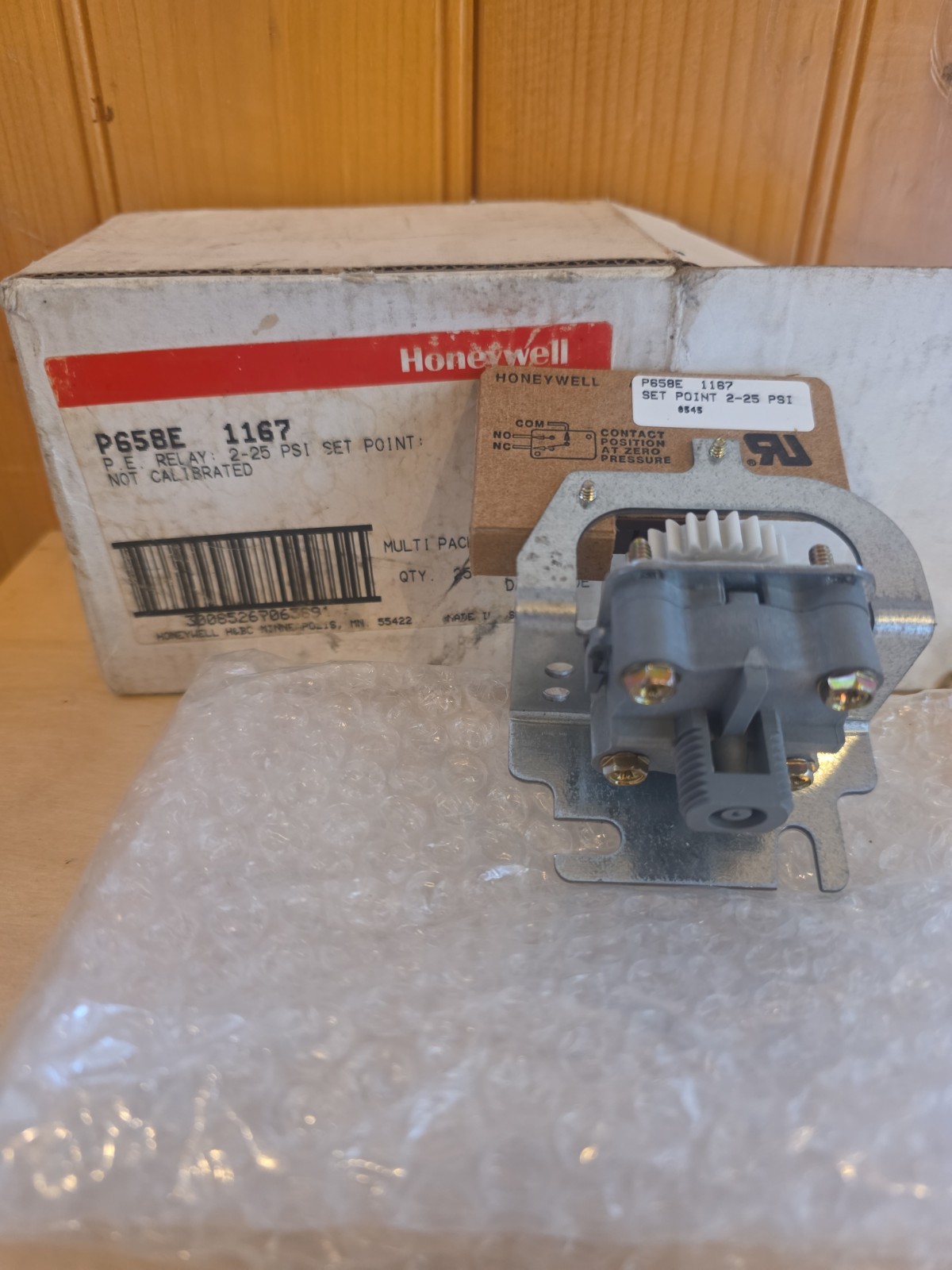 Honeywell P658E1167 Pneumatic Electric Switch 2-25 psi Replacement MPN