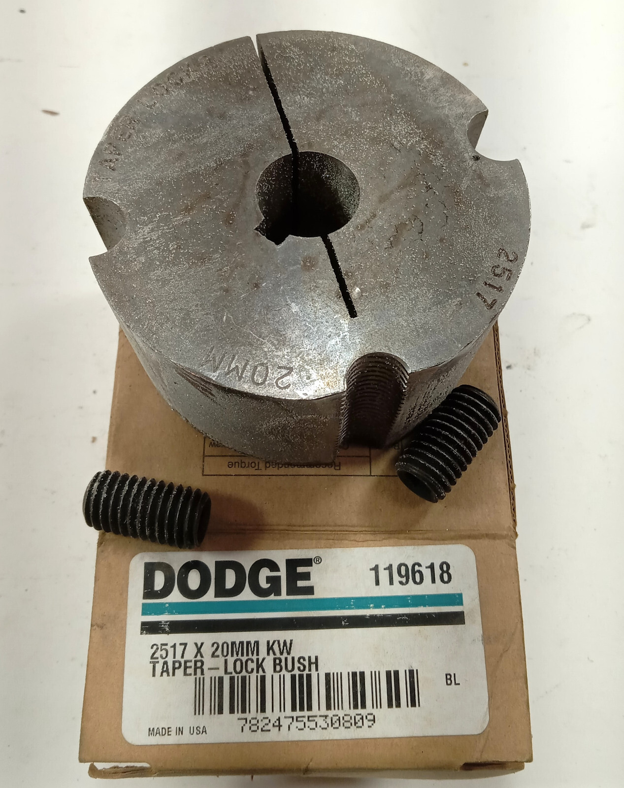 1 NEW DODGE 119618 2517 X 20MM KW TAPER LOCK BUSHING NIB ***MAKE OFFER***