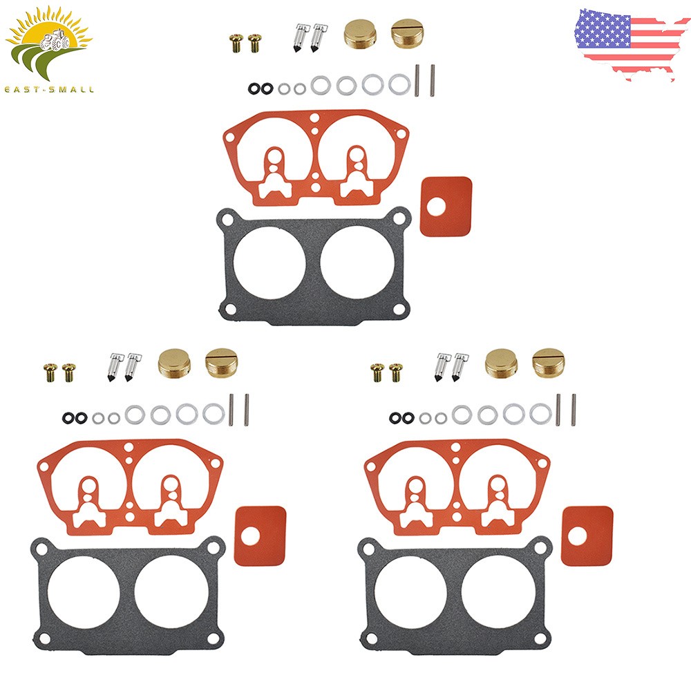 3Pcs Carburetor Rebuild Kit For Outboard V-6 For Yamaha 150 175 200 225 HP 86-95