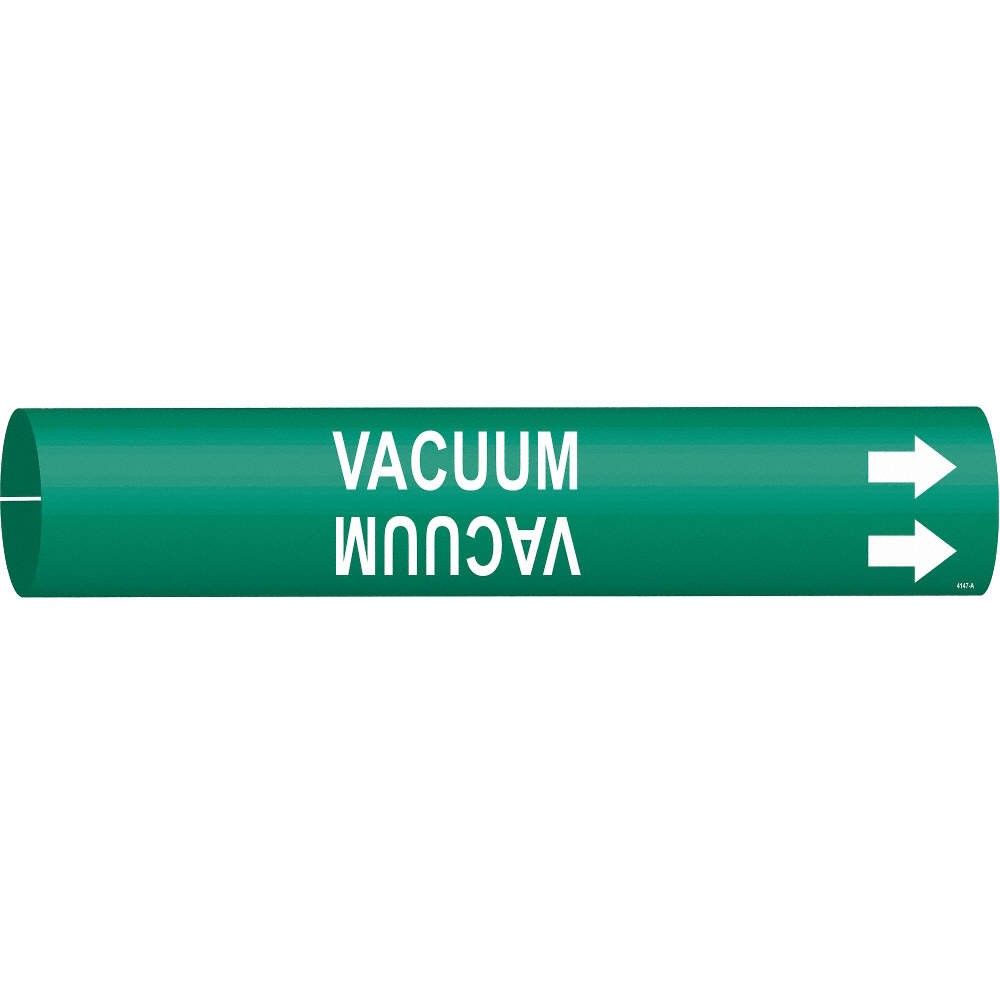 BRADY Pipe Marker,Vacuum,13/16 in H,4/5 in W 5GXX8