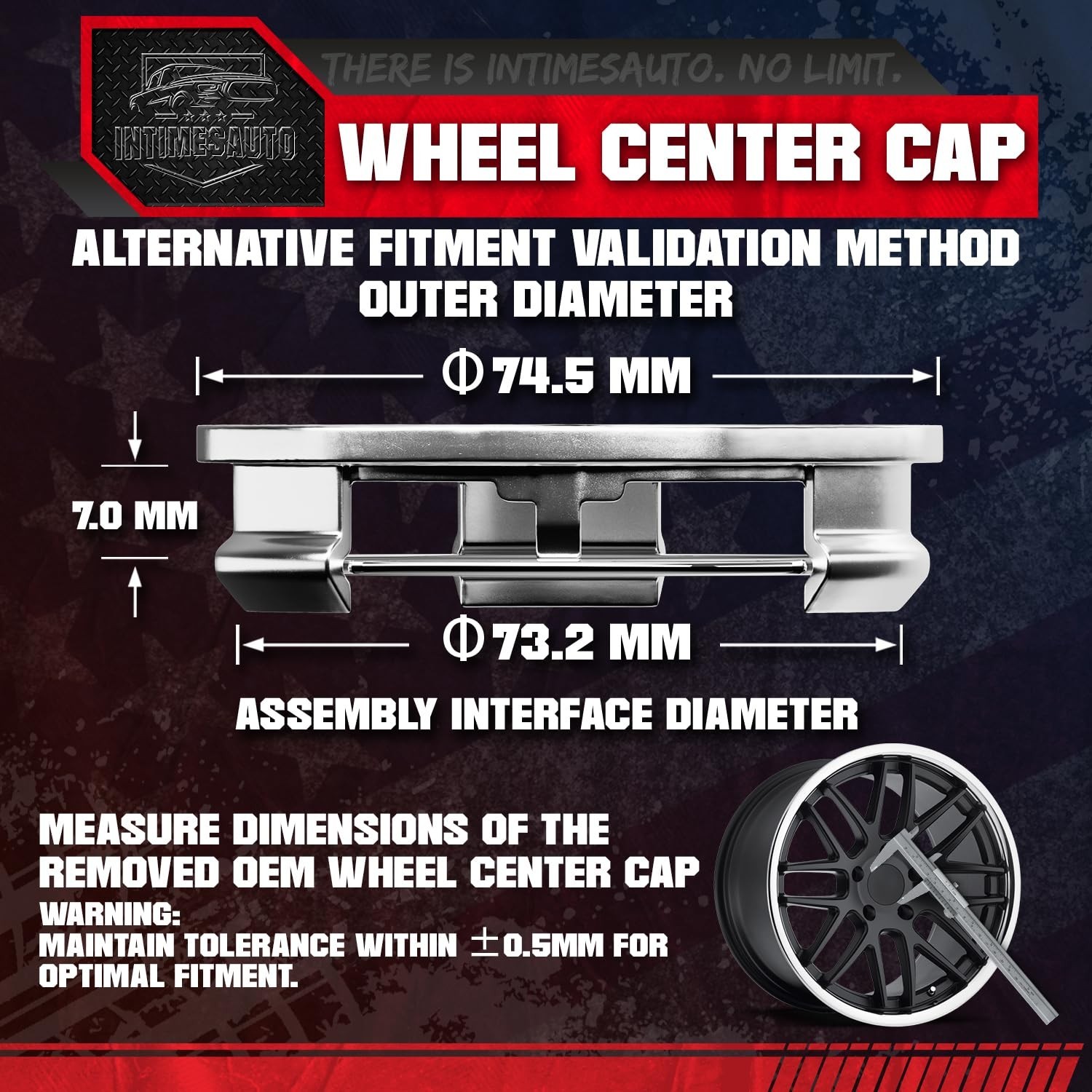 75MM 2.9 Inch Wheel Center Caps Rim Wheel Center Hub Caps, Pack of 4 Chrome w…