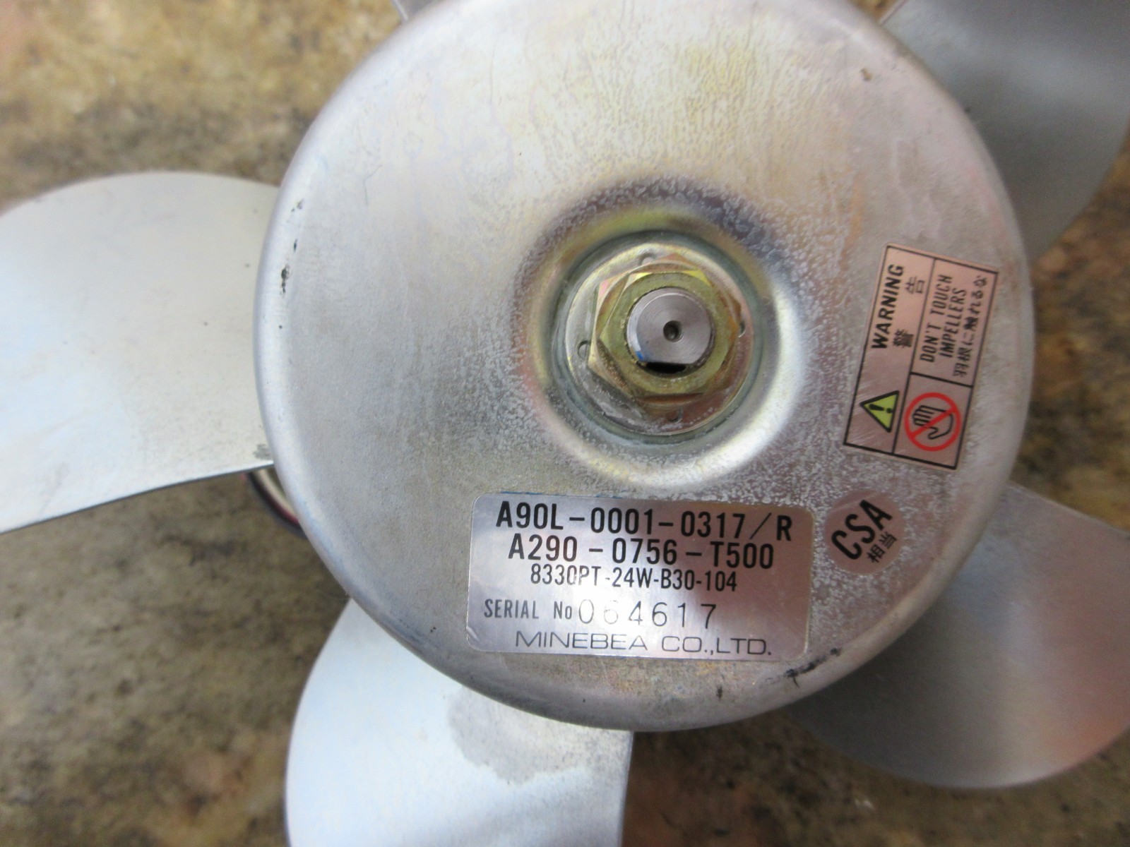 MINEBEA MATSUURA RA-3F A90L-0001-0317/R A290-0756-T500 8330PT-24W-B30-104 FAN