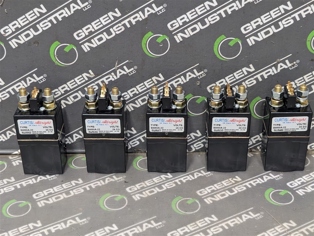 USED Lot of 5 Curtis / Albright Type SW60A-22 Single Pole / Throw NO Contactors