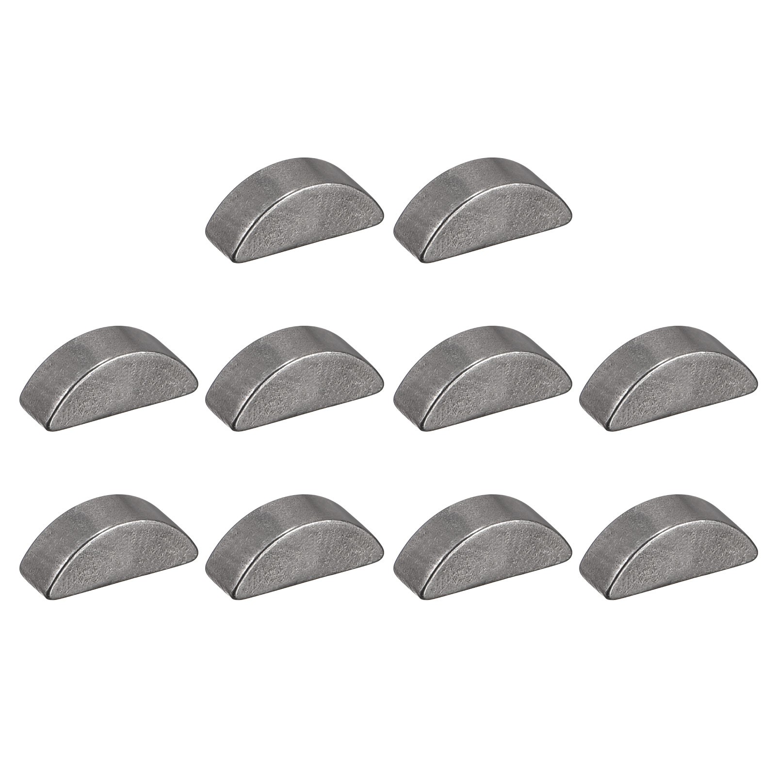 10pcs Woodruff Keys Steel 3mm Width x 3.7mm Height x 10mm Diameter