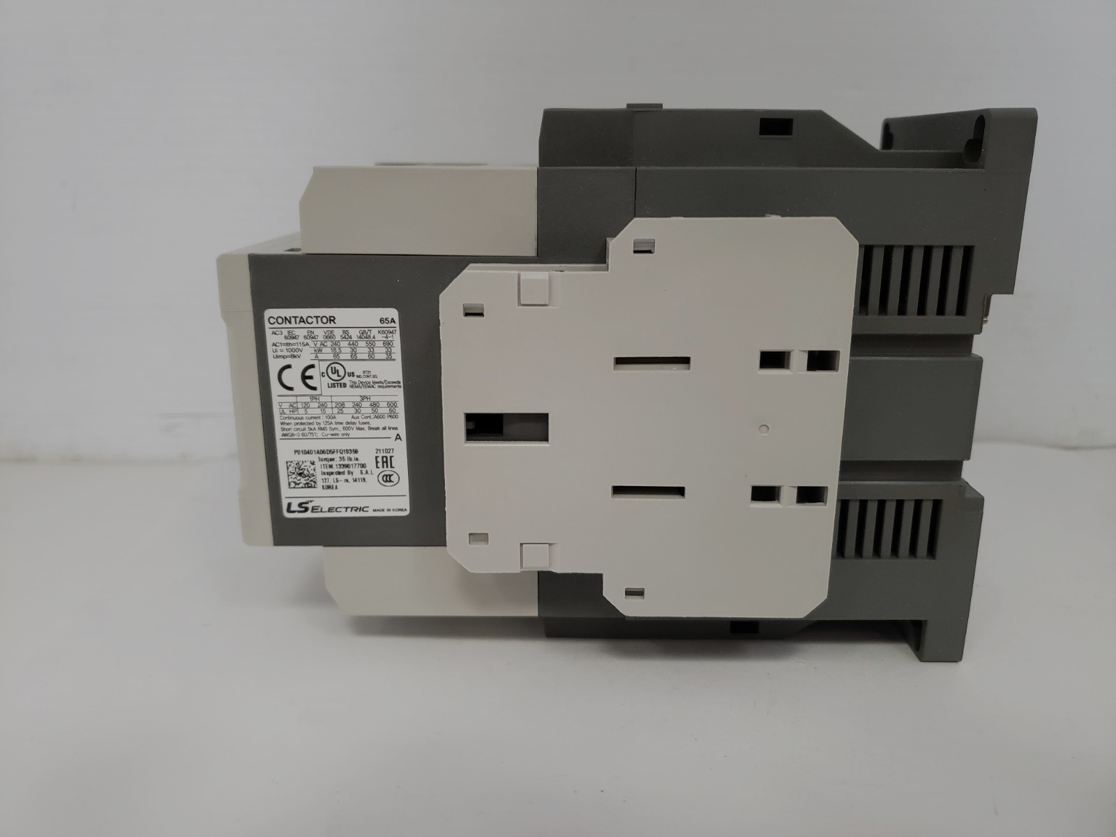 LS ELECTRIC MC-65A-22-DC24V CONTACTOR 3 POLE 65A 2NO 2NC 24VDC NIB