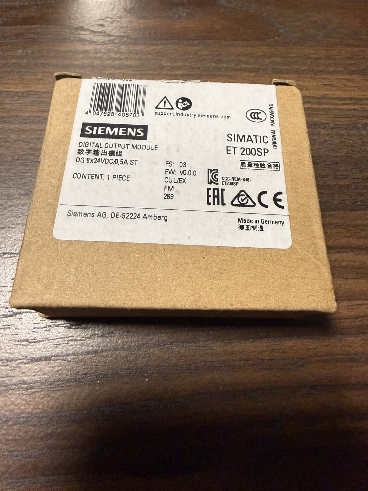 Siemens 6ES7 132-6BF01-0BA0 Digital Output Module ET 200SP