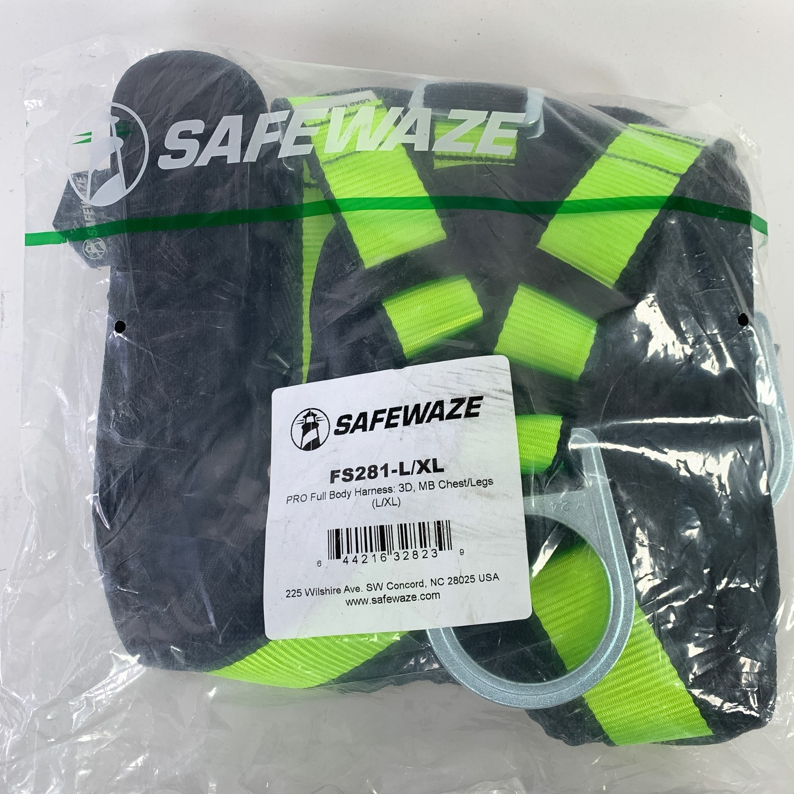 Safewaze FS281-L/XL PRO Full Body Harness 3D MB Chest Legs